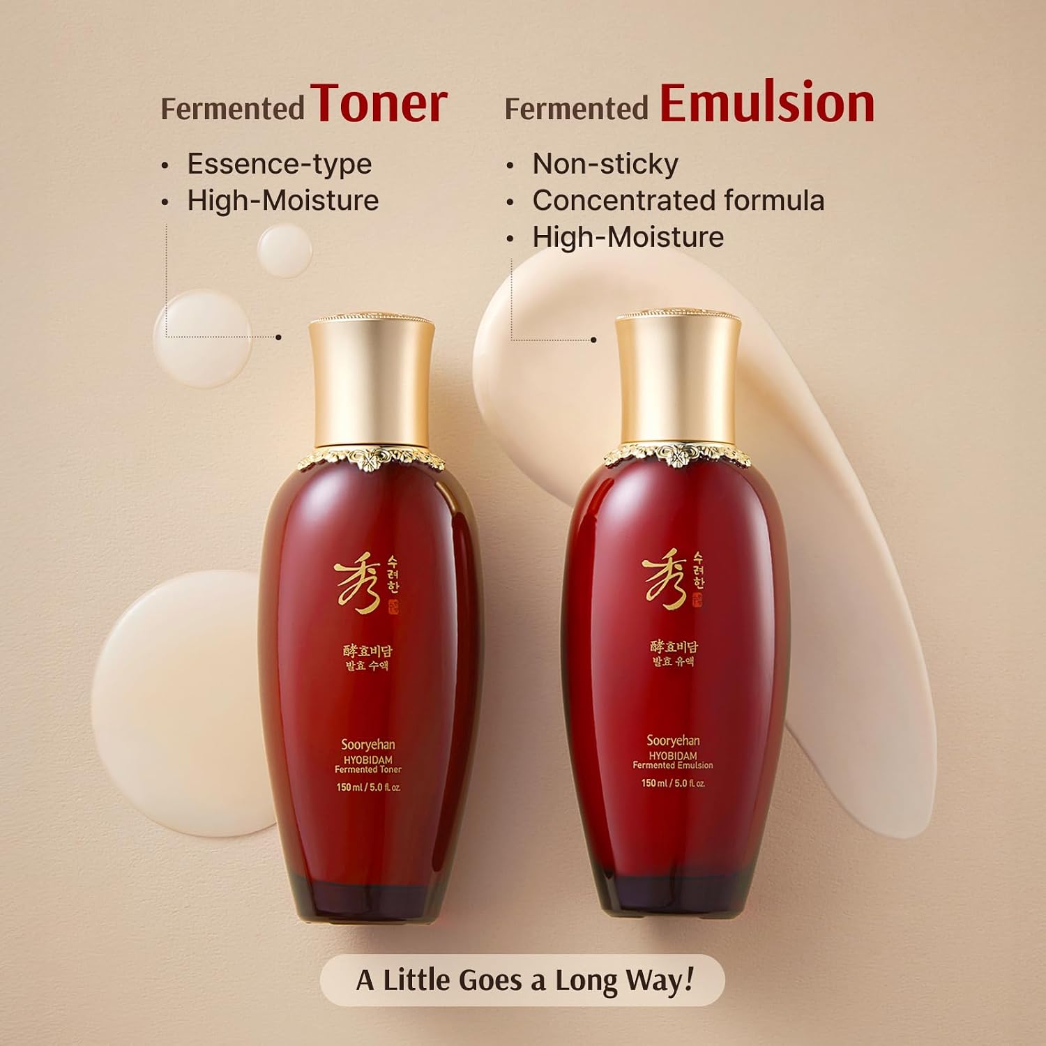 Sooryehan Hyobidam Fermented Skincare Gift Set with Wild Ginseng - Premium Korean Anti-Aging Skin Care Kit for Intense Hydration, 13.53 fl oz (Full Size Toner & Emulsion + Mini Cream, Eye Cream, Mask) - Image 4