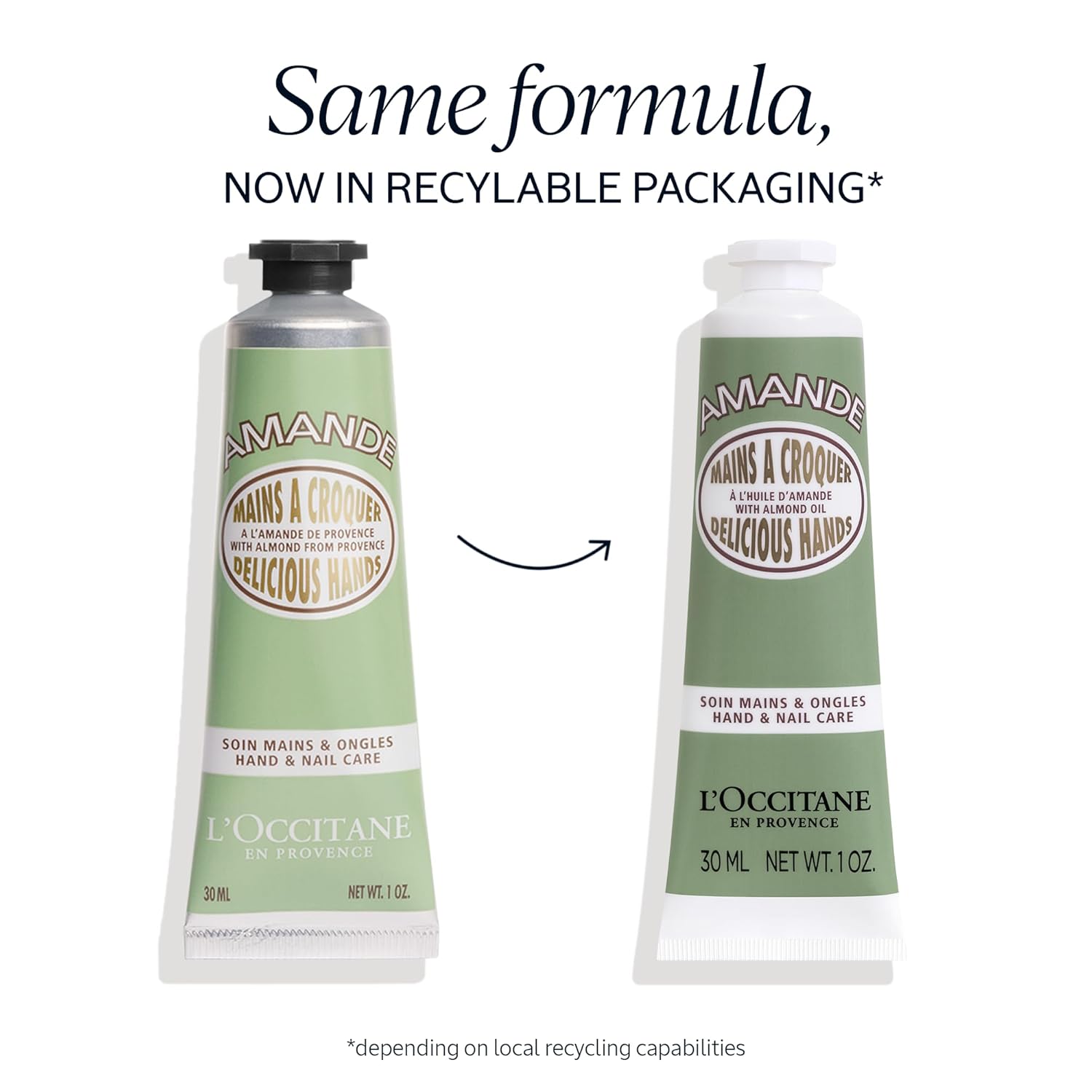 L'OCCITANE Almond Delicious Hand & Nail Cream: Soften hands & Cuticles with Irresistible Almond Scent, Moisturizing, Infused With Almond Oil - Image 2