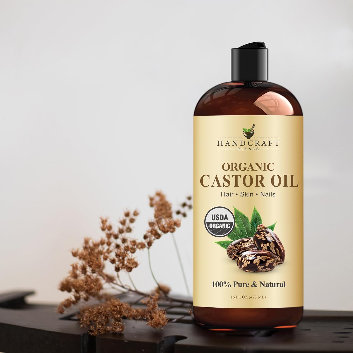 Handcraft Blends Organic Castor Oil 16 Fl Oz | 100% Pure and Natural | Premium Grade Carrier Oil | Hair, Eyelashes and Eyebrows | Hair and Body | Expeller-Pressed | Hexane-Free - Image 7