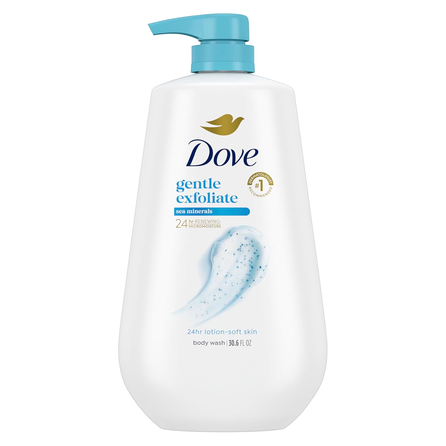 Dove Body Wash Body Wash Gentle Exfoliate Sea Minerals 30.6 oz Sulfate Free | Dove Gentle Exfoliating Body Wash buffs away dull skin w. exfoliating beads & MicroMoisture technology for smooth, soft skin.