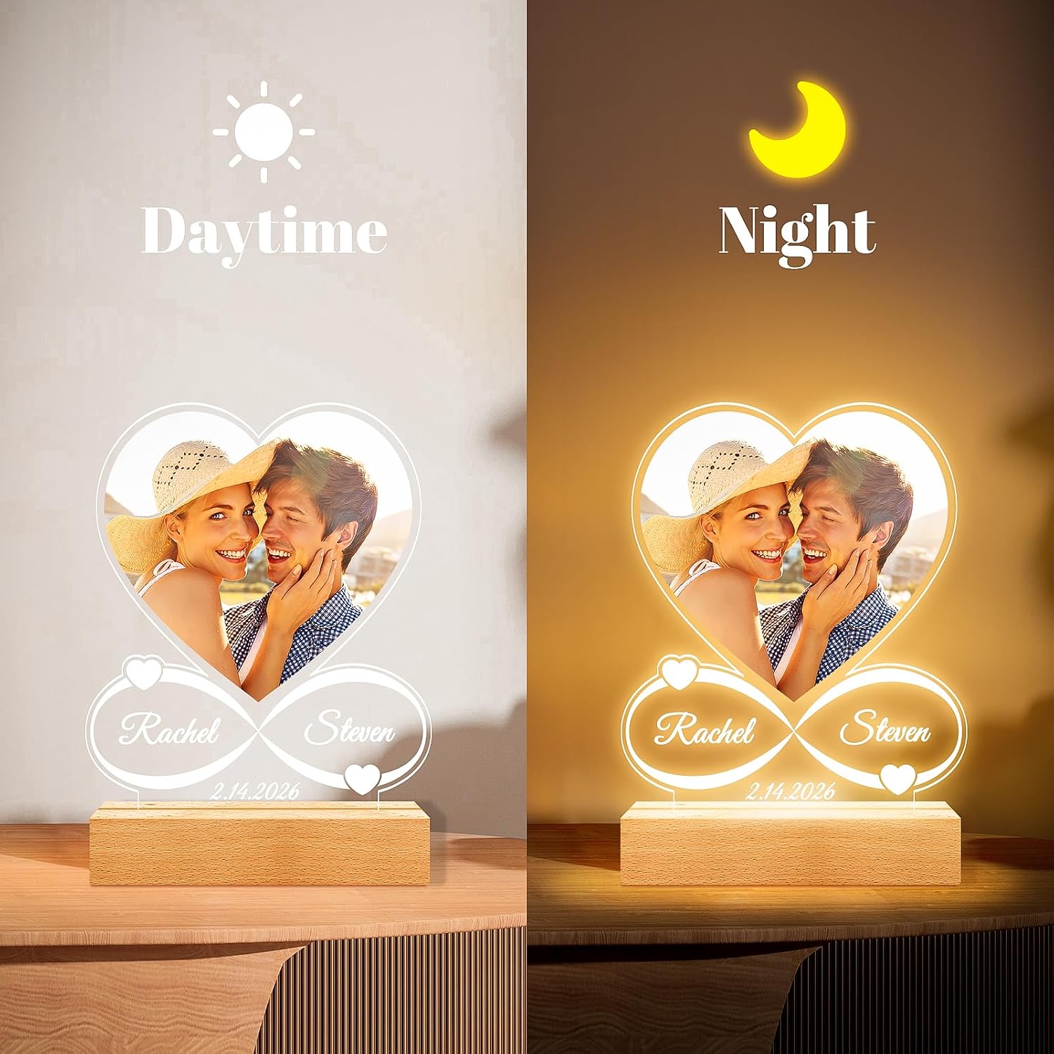Custom Picture Frames, Personalized Anniversary Couple Gifts for Women Men | Personalized Picture Frame, Personalized Photo Frame, Customized Birthday Gifts for Girlfriend Boyfriend Her Him Wife Husband - Image 4