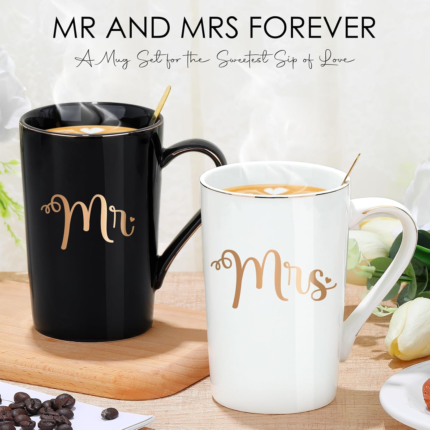Wedding Gifts for Couples 2026 Bridal Shower Gift for Bride To Be Engagement Gifts for Couples Newlyweds His and Hers Mr and Mrs Gift for Anniversary Marriage Matching Couple Stuff Basket with Aprons - Image 2