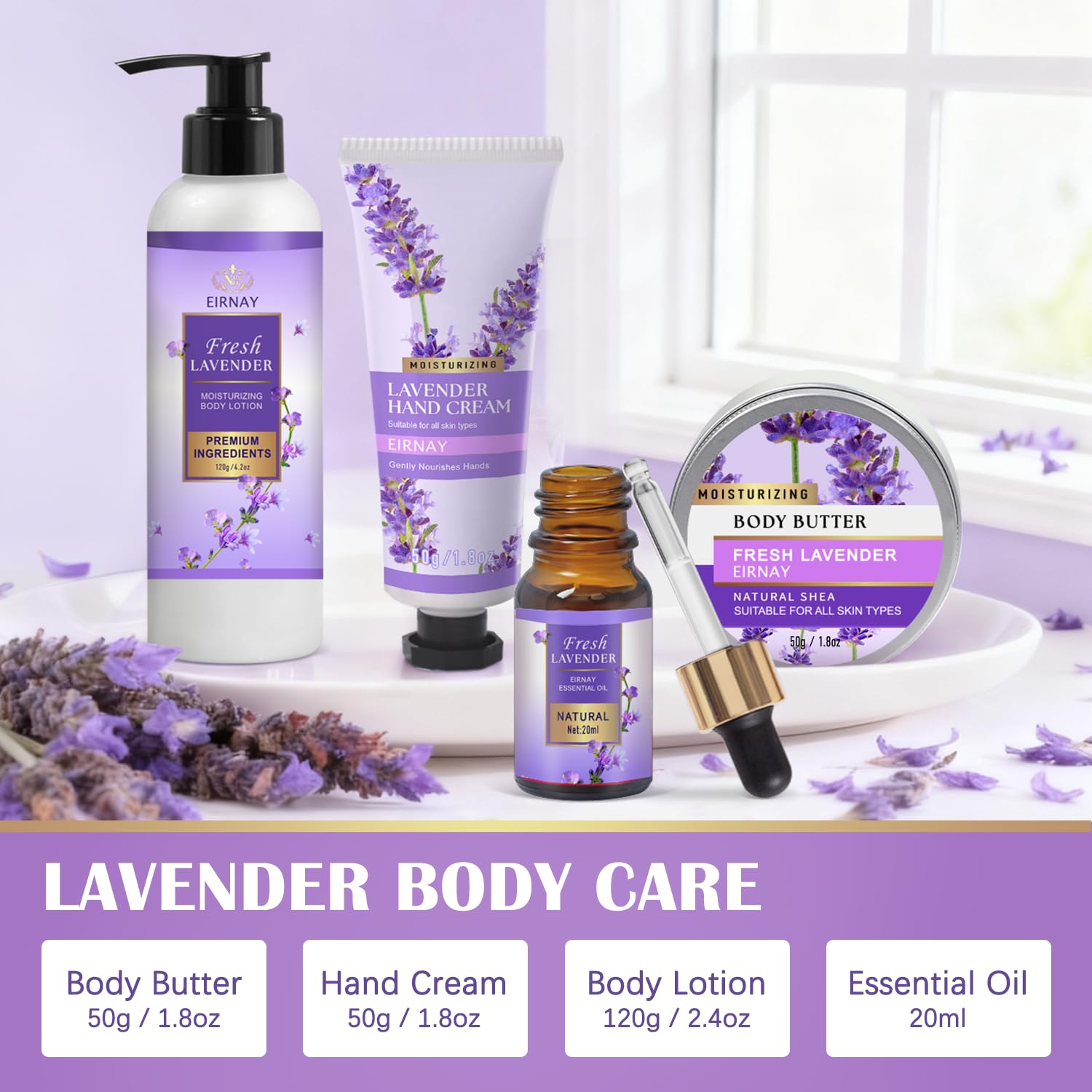 Gift for Women, Spa Gift Baskets for Women - 17pcs Lavender Sets with Body Lotion, Bubble Bath, Relaxing Bath Sets, Birthday Christmas Gifts for Her, Spa Kit for Mom Wife Sister Friend - Image 4