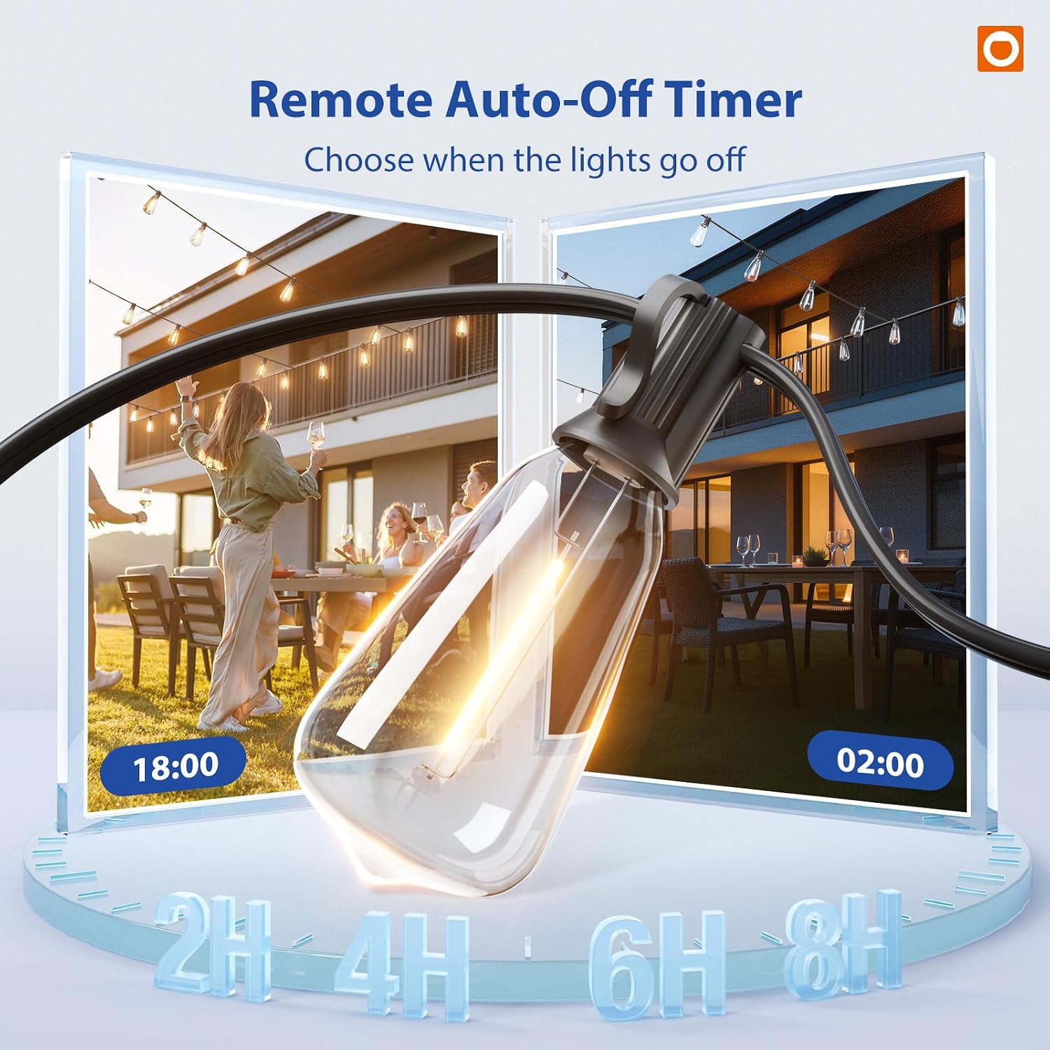 addlon 100FT Outdoor String Lights ST38 LED with Remote Waterproof Dimmable | Shatterproof Replaceable Bulbs, Connectable Hanging Strand for Porch Backyard Patio Garden Deck Outside, Timer,3 Modes - Image 7