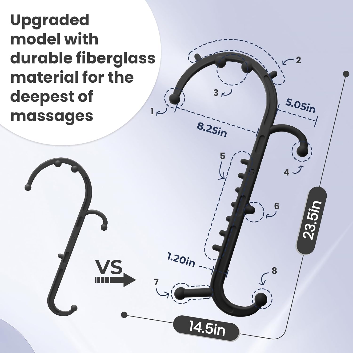 Ranarose Deep Tissue Back & Neck Massager for Body Muscle Pain Relief | Trigger Point Massage Tool for Full Body, Shoulders, Legs, Muscle Knot Remover, for Self-Massage, Pressure Point Massage Tool - Image 4