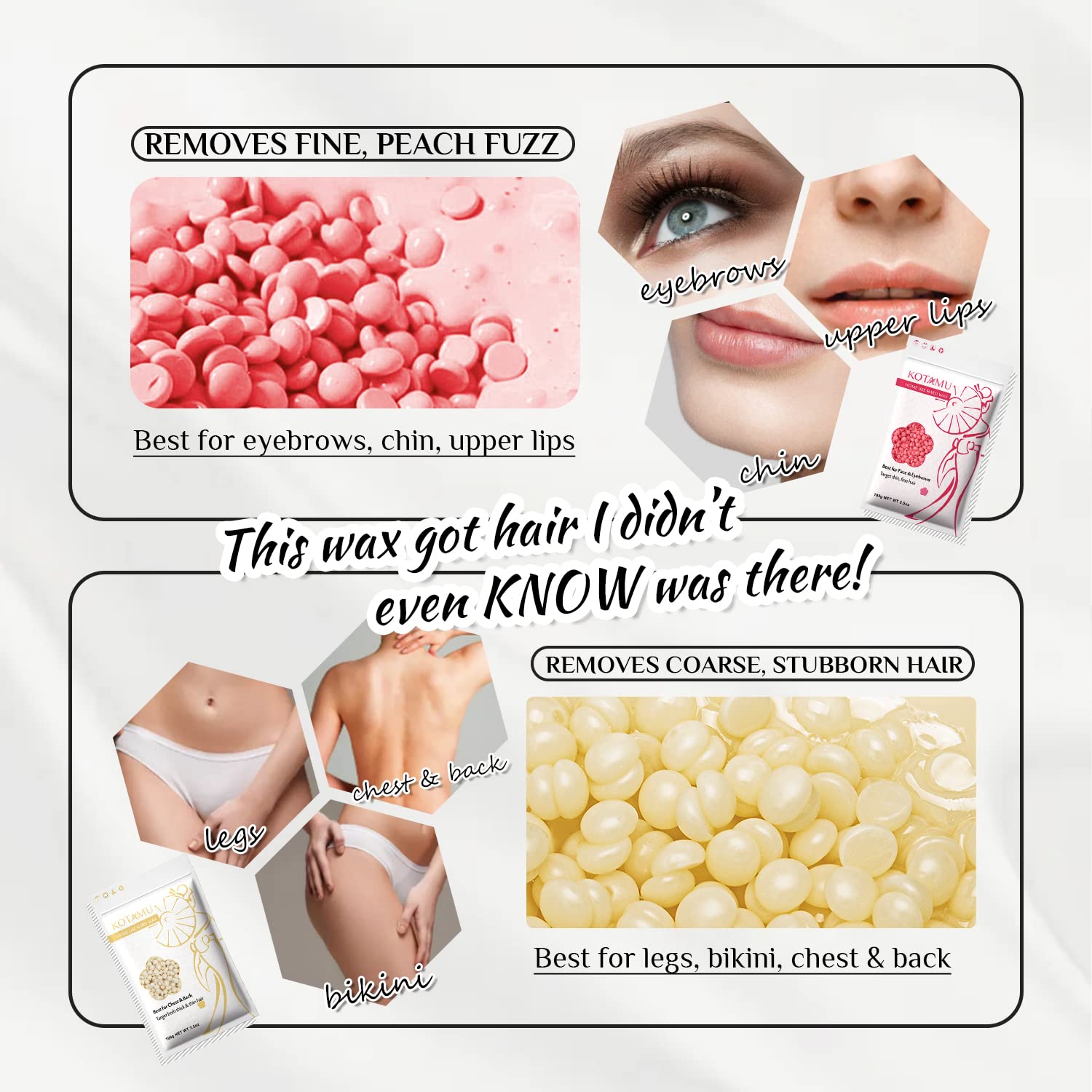 KOTAMU Waxing Kit for Women & Men, Pink Digital Wax Pot Warmer Hair Removal | Home Hard Wax Kit, Wax Machine, Face, Eyebrow, Bikini, Brazilian, Body, Sensitive Skin, 25 Accessories, Beginner-Friendly - Image 5