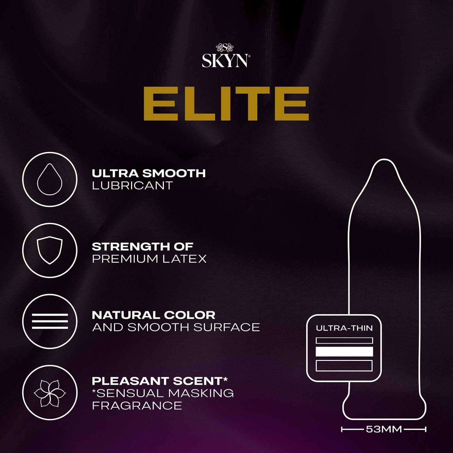 SKYN Elite, 10 Count, Ultra-Thin, Lubricated Latex-Free Condoms - Image 3