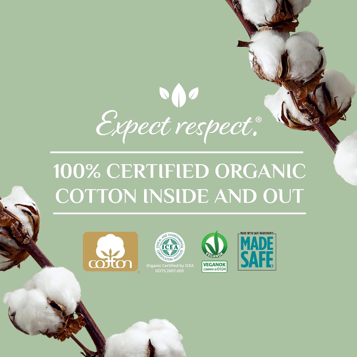 Organyc - 100% Certified Organic Cotton Feminine Pads - Heavy Flow, 10 Count (Pack of 1) (B003ART1JG) - Image 4