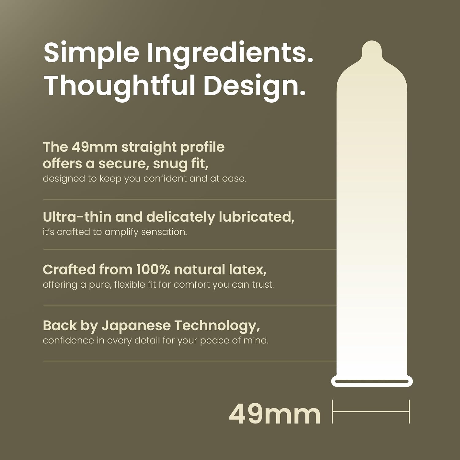 UNION SNUG Condoms - Ultra-Thin Natural Latex - Small Size 49mm, 12 Count | Fragrance-Free, Lightly Lubricated, Body-Friendly, Vegan Condoms, Extra Tight and Secure Fit for Comfort and Natural Feel - Image 3