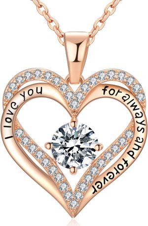 18K Rose Gold Necklaces for Women B...