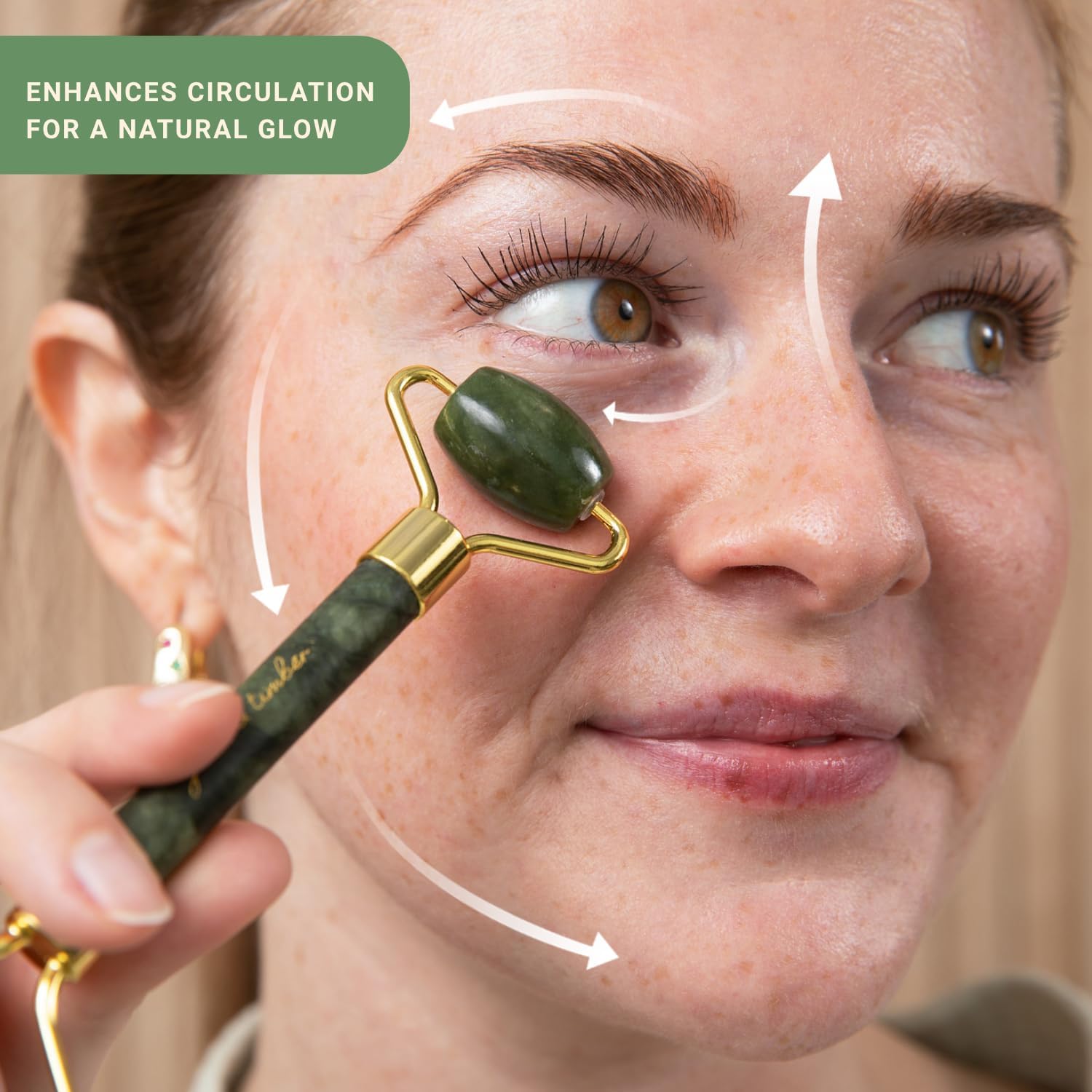jade & timber Jade Roller & Green Sandalwood Gua Sha Set – Facial & Body Massage Tools for Lymphatic Drainage & Sculpting - Self Care Gift - Image 7