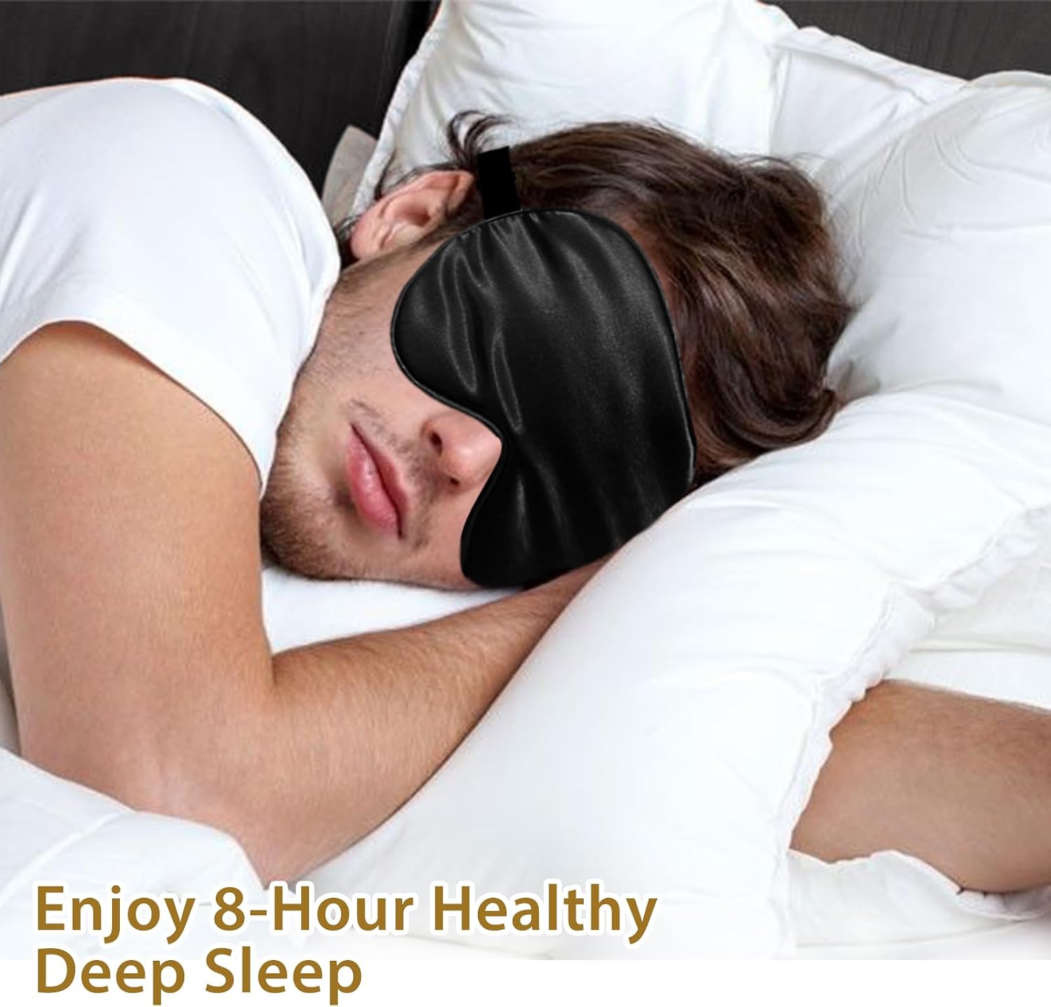 4 Pack Silk Sleep Mask, Blackout Eye Mask with Adjustable Strap | Zero Eye Pressure, Super Soft Blindfold for Women Men, Sleeping Eye Masks for Travel, Gift, Yoga (Black, Pink, Blue, Purple) - Image 7
