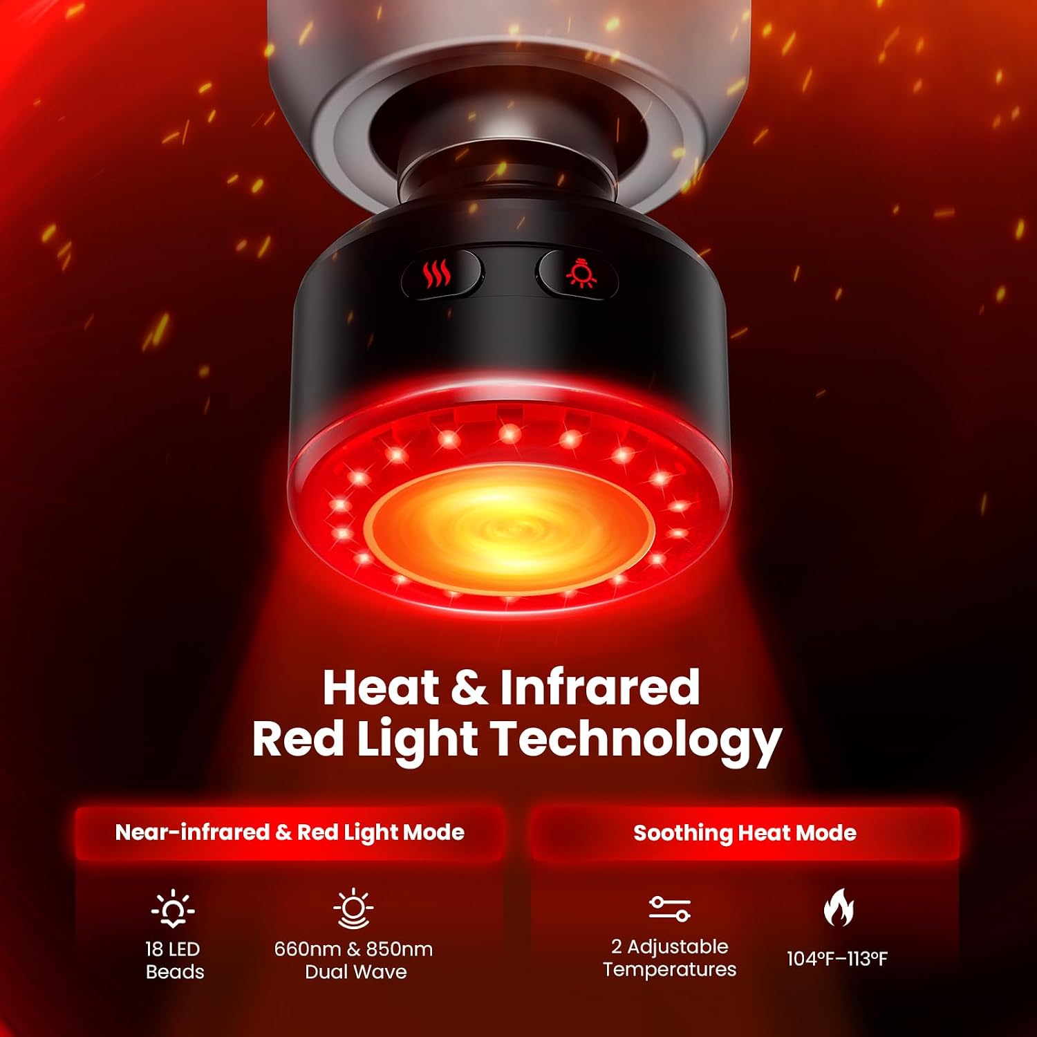 BOB AND BRAD C2 Ultra Massage Gun with Heat, Red LED & Infrared, FSA Eligible Deep Tissue Percussion Massager for Pain Relief, Electric Muscle Recovery for Athletes, HSA Approved - Image 3
