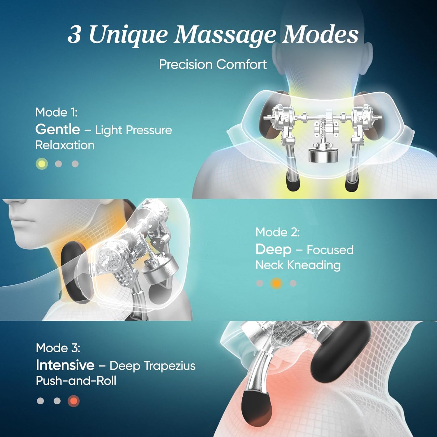 Etekcity FSA Cordless Neck Massager for Pain Relief Deep Tissue, Cadeo | HSA eligible, shiatsu neck and shoulder massager with heat, lymphatic drainage massage, ideal gift for mom and dad - Image 5