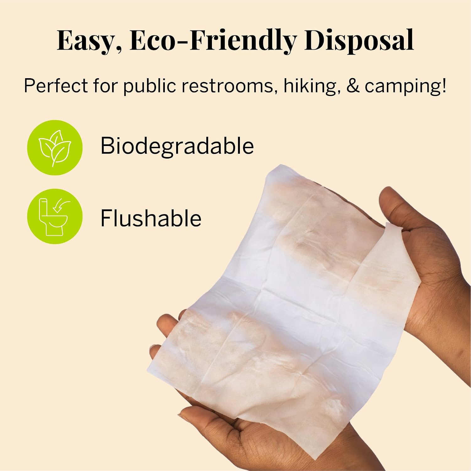 Pixie Feminine Wipes - On The Go Public Bathroom Wipes for Feminine Care - Safe On Period Cups & Menstrual Discs - Biodegradable, Flushable, pH Balanced & Unscented Menstrual Cup Wipes (20 Count) - Image 6