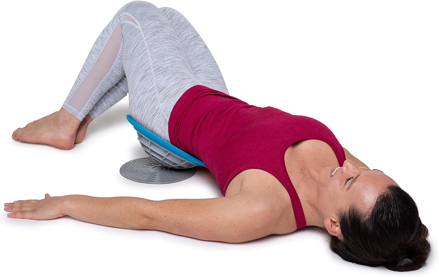 OPTP Pelvic Rocker Core Trainer, Pelvic Floor Training Disc, Blue, 3" x 11" | Core stability & pelvic floor training balance disc & base, hip mobility trainer, SI joint support, pelvic clock exercises - Image 8