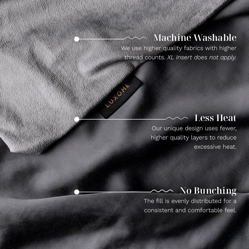 King Size Weighted Blanket | Includes Cool & Cozy Cover | 25 lbs | 90"x80" | Grey | The Best Weighted Blanket - Image 3