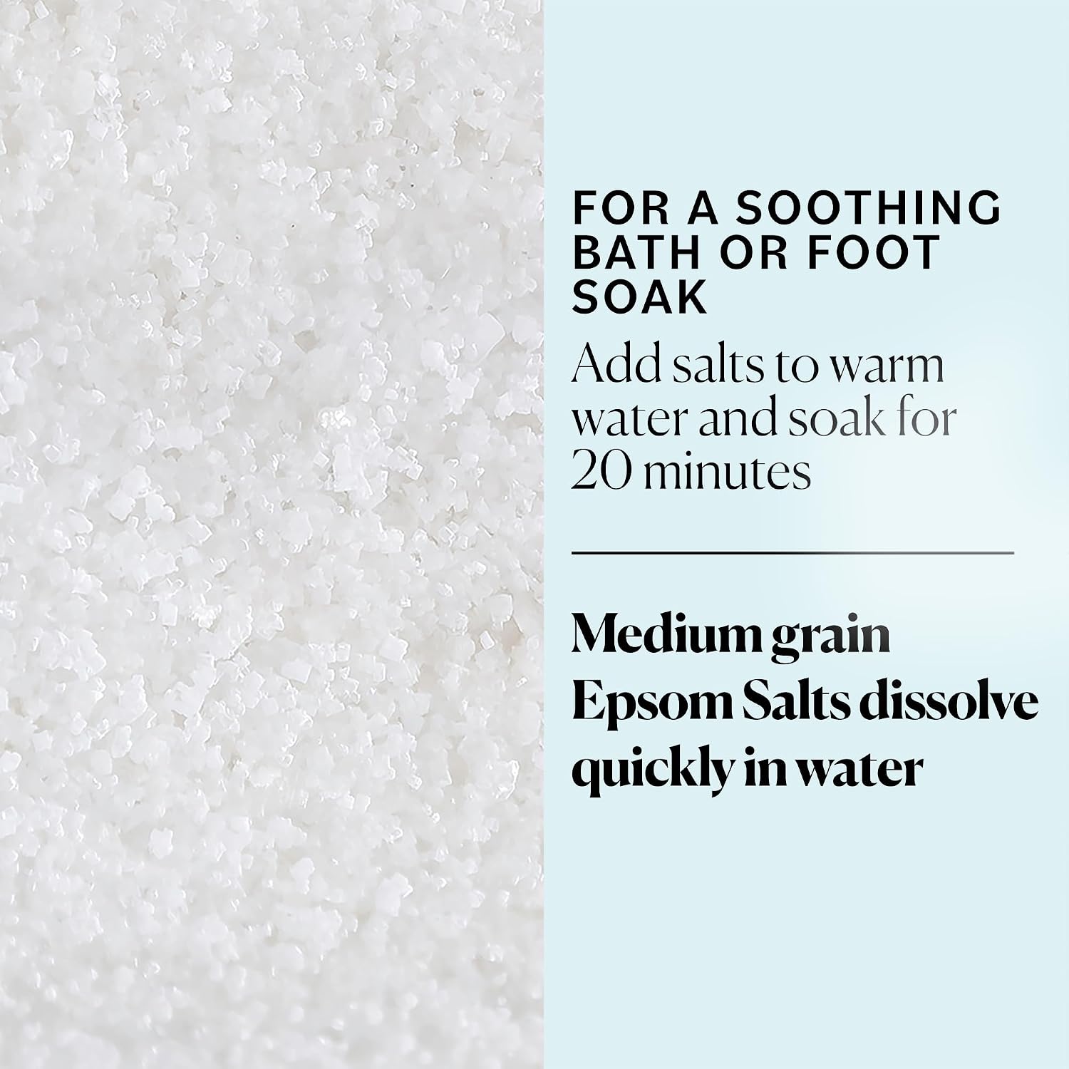 Sky Organics Epsom Salt Bath Soak 5 lbs, Magnesium Sulfate USP, Unscented | 100% Pure Medium Grain, Resealable Bag. Natural, Vegan & Cruelty Free Bath Salts. For Recovery Bath & Foot Soaks. Self Care. - Image 2
