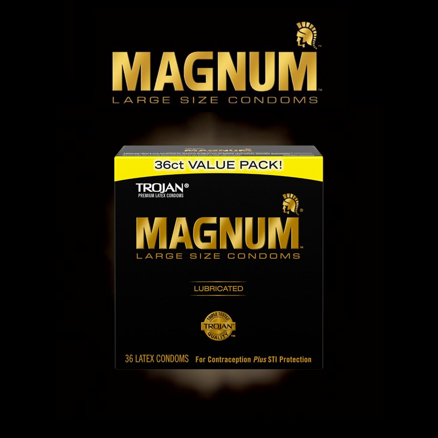 TROJAN Magnum Lubricated Large Condoms, Comfortable and Smooth Lubricated, America’s Number One Condom, 36 Count Pack | Comfortable and Smooth Lubricated Condoms, America's Number One Condom - Image 7