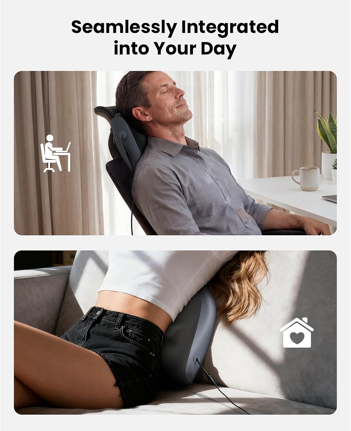 BOB AND BRAD Back Massager for Pain Relief Deep Tissue FSA-HSA Eligible | EZBack Prime, Shiatsu Kneading Back, Neck & Shoulder Massager with Heat, Corded Electric, Office Home, Gift for Women and Men - Image 8
