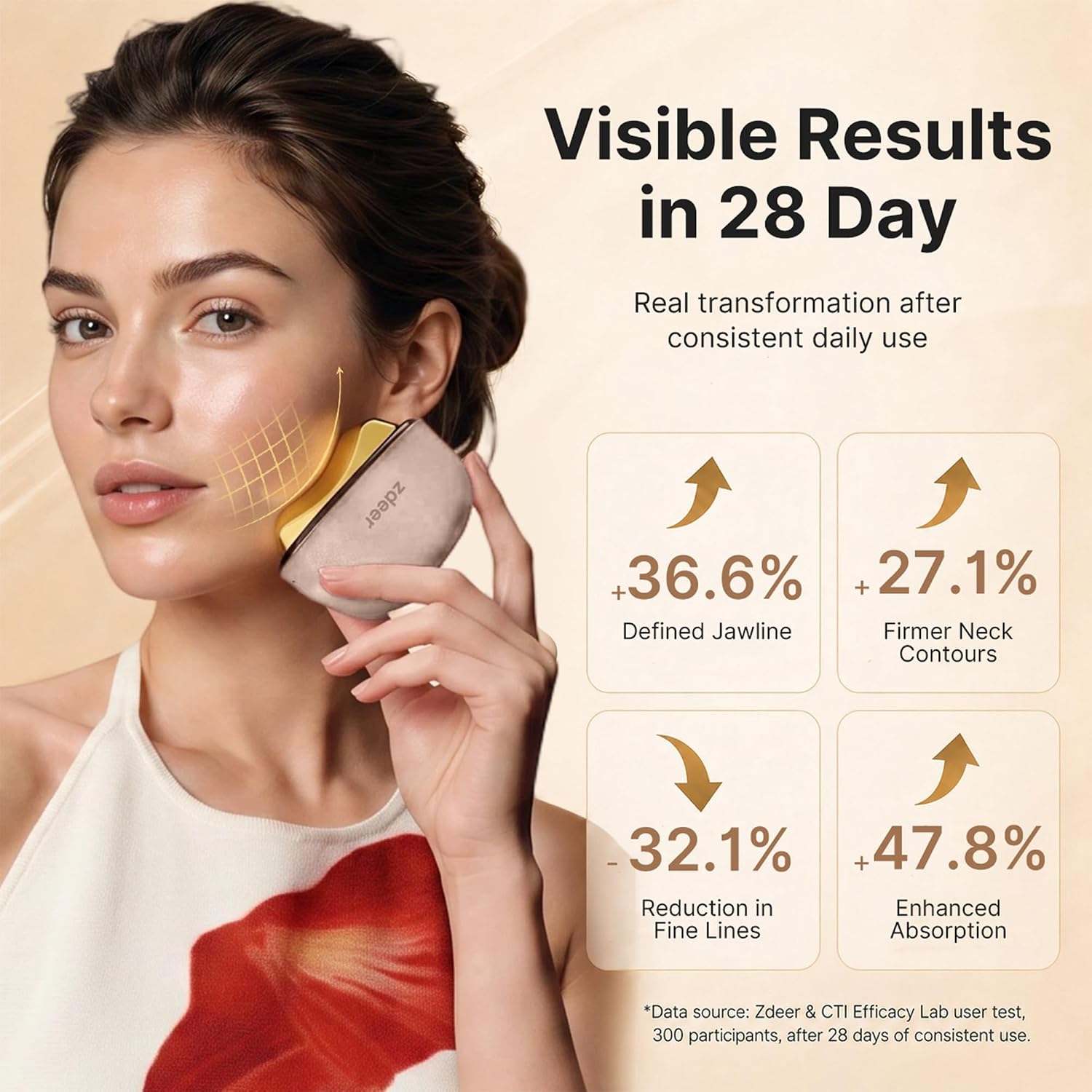 GS5 Electric Heated Gua Sha Tool, Red Light Face Massager, Pink | Brass Facial Massager with Vibration, Beauty Device for Face & Neck, Skin Firming Device for Facial Sculpting, Gift for Women - Image 3