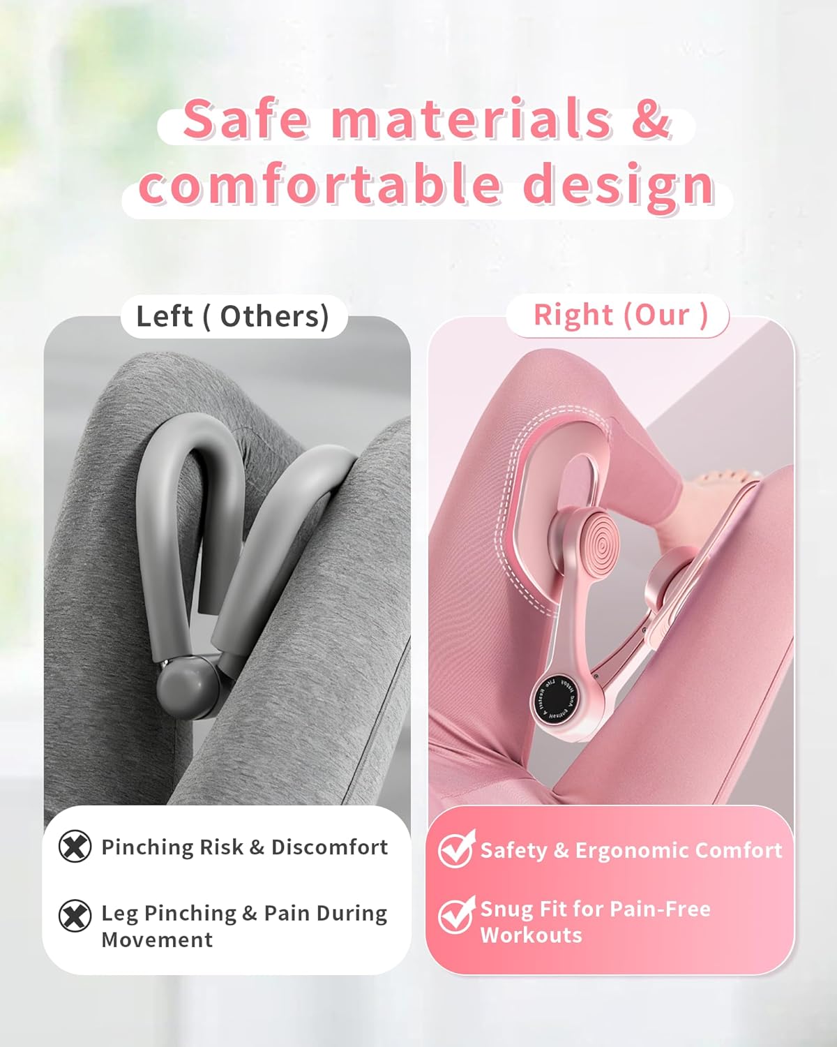 Pelvic Floor Exercise Devices, Thigh Trainer for Women | 360° Rotatable TPE Cushion, Strengthens Pelvic Muscles & Inner Thigh, Portable Kegel Gear for Shaping, Yoga and Home Workouts - Image 7