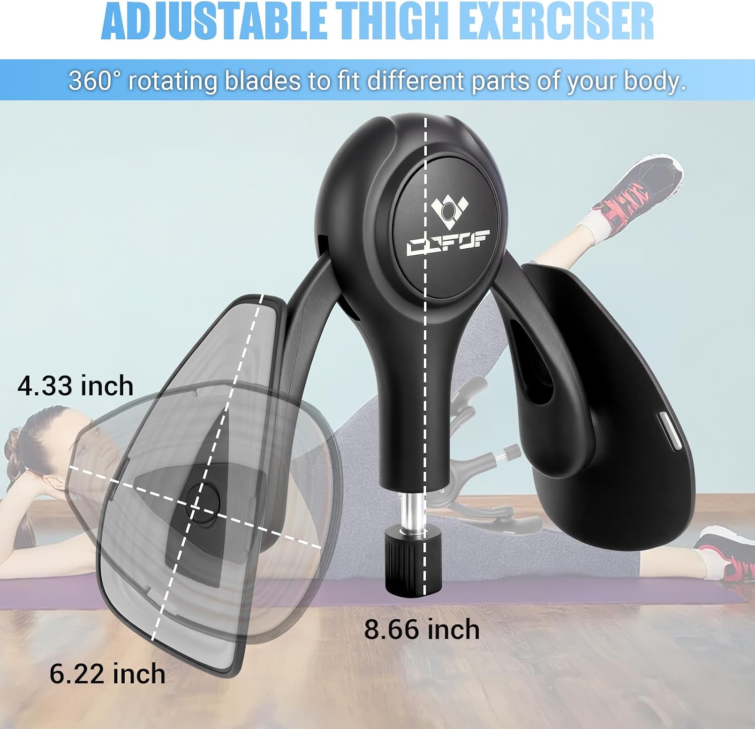 Thigh Trainer, 15-70LB Adjustable Resistance Inner Thigh Exerciser with Bag | Pelvic Floor Muscle Repair, 360° Rotating with TPE Protective Pad, Kegel Exercise for Shaping, Yoga & Weight Loss at Home Gym - Image 5