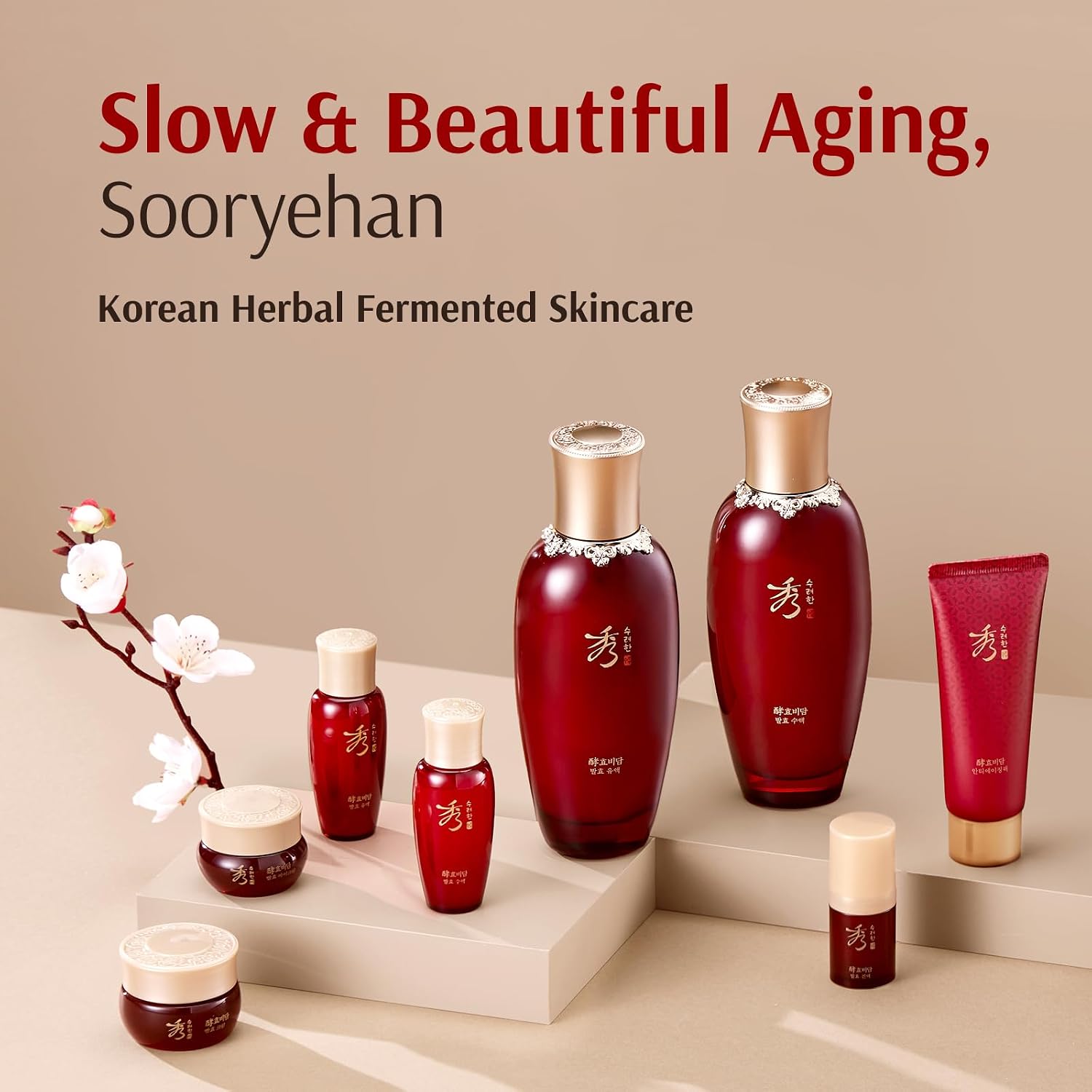 Sooryehan Hyobidam Fermented Skincare Gift Set with Wild Ginseng - Premium Korean Anti-Aging Skin Care Kit for Intense Hydration, 13.53 fl oz (Full Size Toner & Emulsion + Mini Cream, Eye Cream, Mask) - Image 3