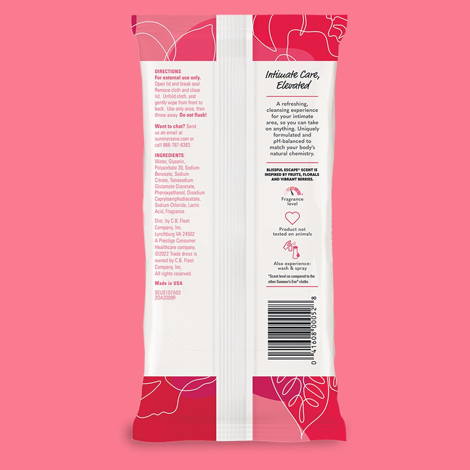 Summer's Eve Refreshing Feminine Wipes, Blissful Escape, 32 Count - Image 7