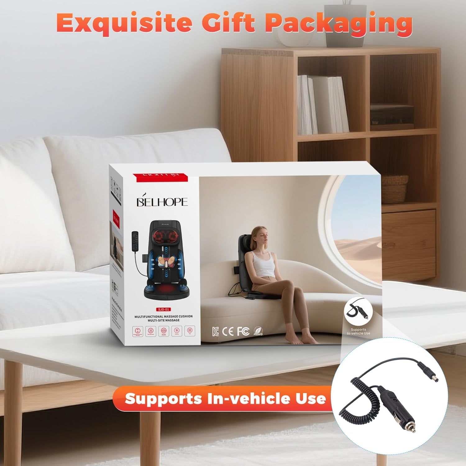 Shiatsu Neck and Back Massager for Pain Relief Deep Tissue, 8D Kneading Massage Chair Pad with Heat, Home Office, Relaxation Gifts for Men Women - Image 6