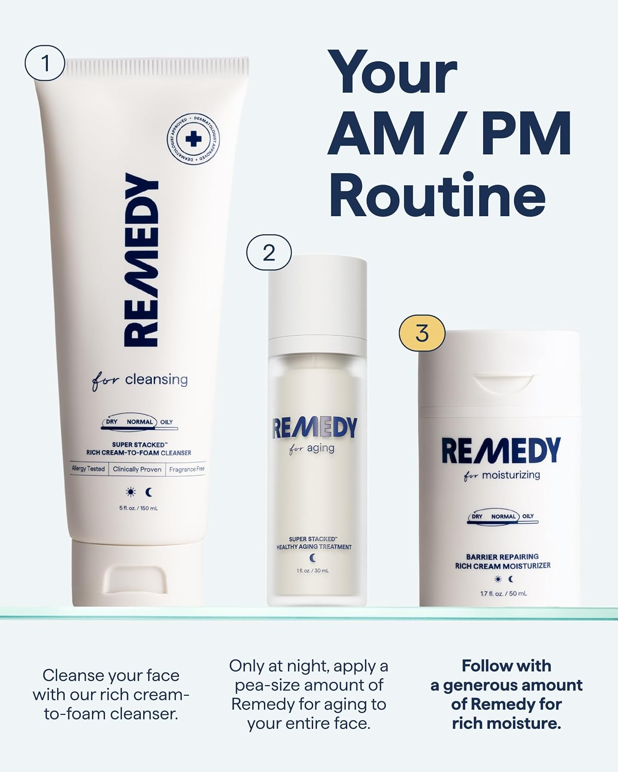 REMEDY Rich Barrier Repairing Cream Face Moisturizer for Dry Sensitive Skin | Quadruple Ceramide Complex, Peptides and Squalane, Eczema Certified, Fragrance Free, By Dermatologist Dr. Shah, 1.7 fl oz - Image 9