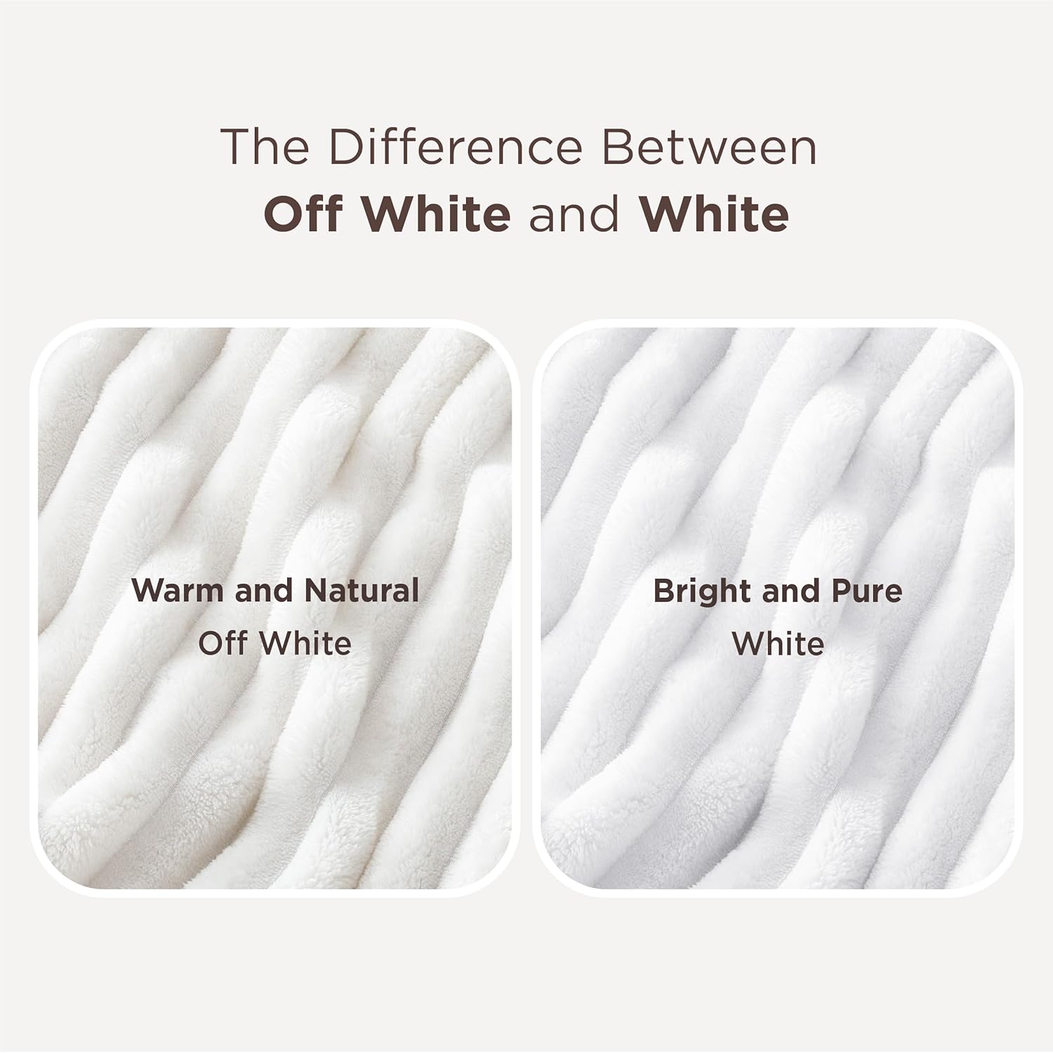 Bedsure Soft Cozy Queen Size Fleece Blanket for Bed Off White 90"x90" | Birthday Gifts for Women Mom Her, Warm Lightweight Cozy Fluffy Throw Blanket Sofa, Dorm Room Home Decor, Machine Washable - Image 7