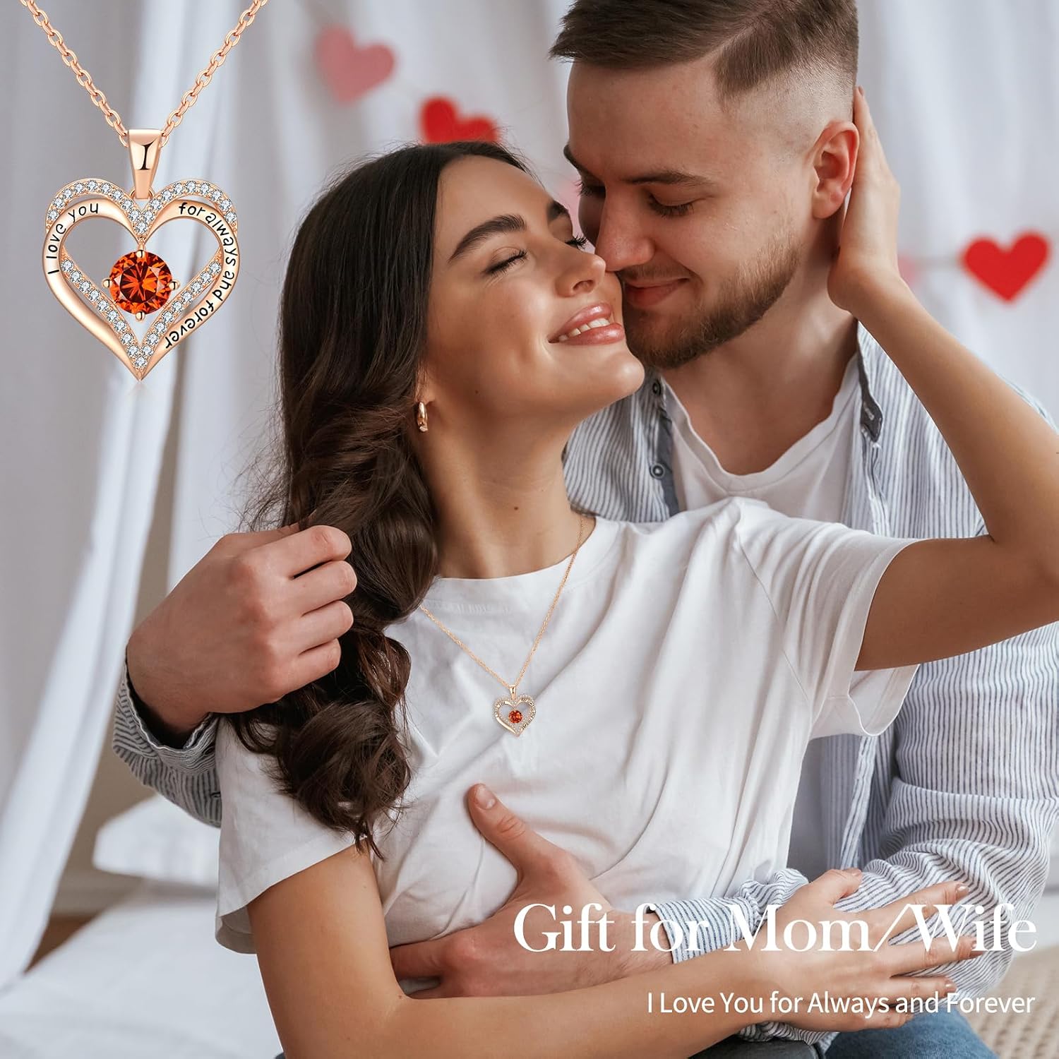 18K Rose Gold Necklaces for Women Birthday Gifts for Women Jewelry for Women Birthday Gifts for Wife Girlfriend Daughter Wife Birthday Gifts for Anniversary Mothers Day Christmas Valentines Gifts - Image 2