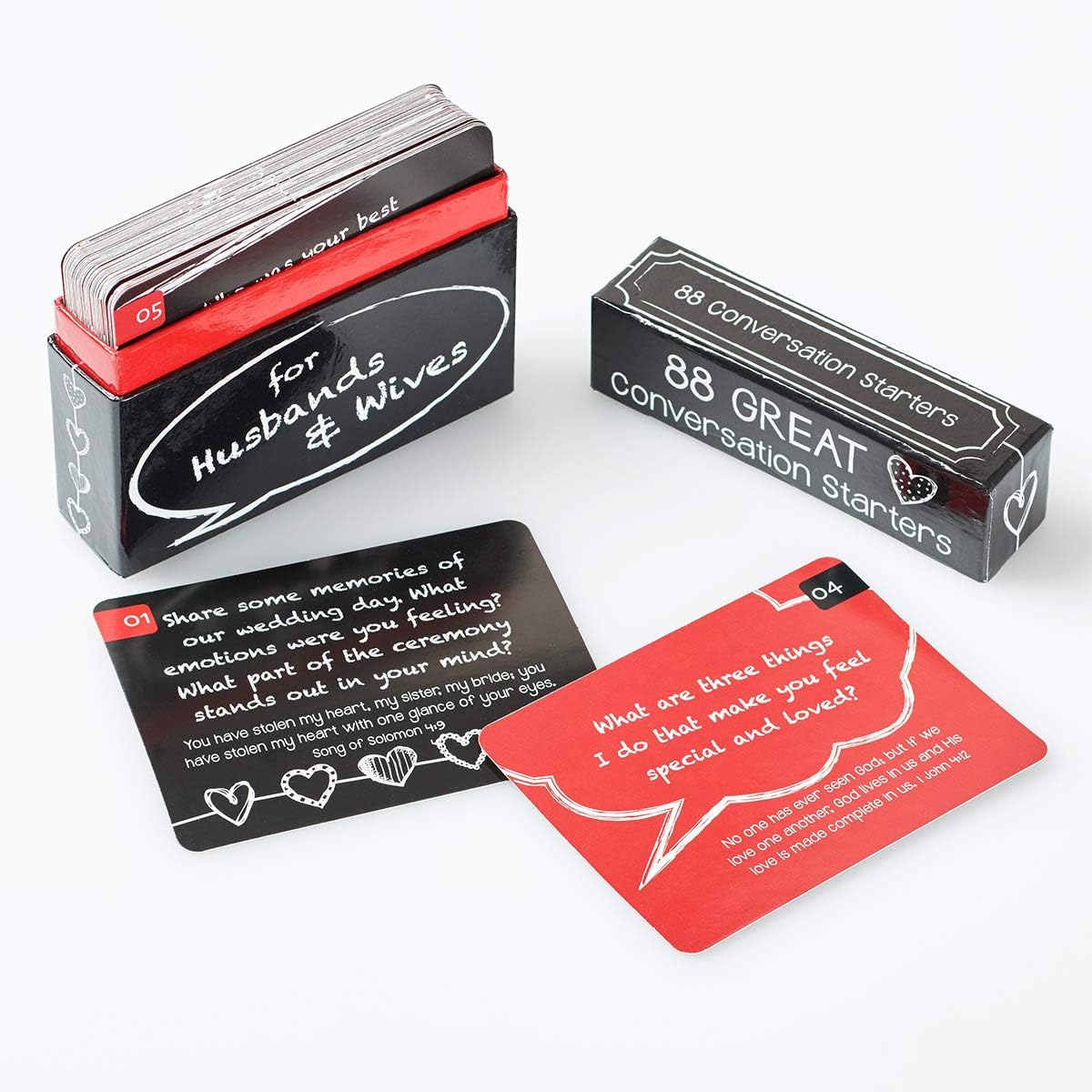 Christian Art Gifts 88 Great Conversation Starters for Husbands and Wives “ Romantic Card Game for Married Couples “ Christian Games, Communication & Marriage Help, Fun Anniversary or Wedding Gifts - Image 4