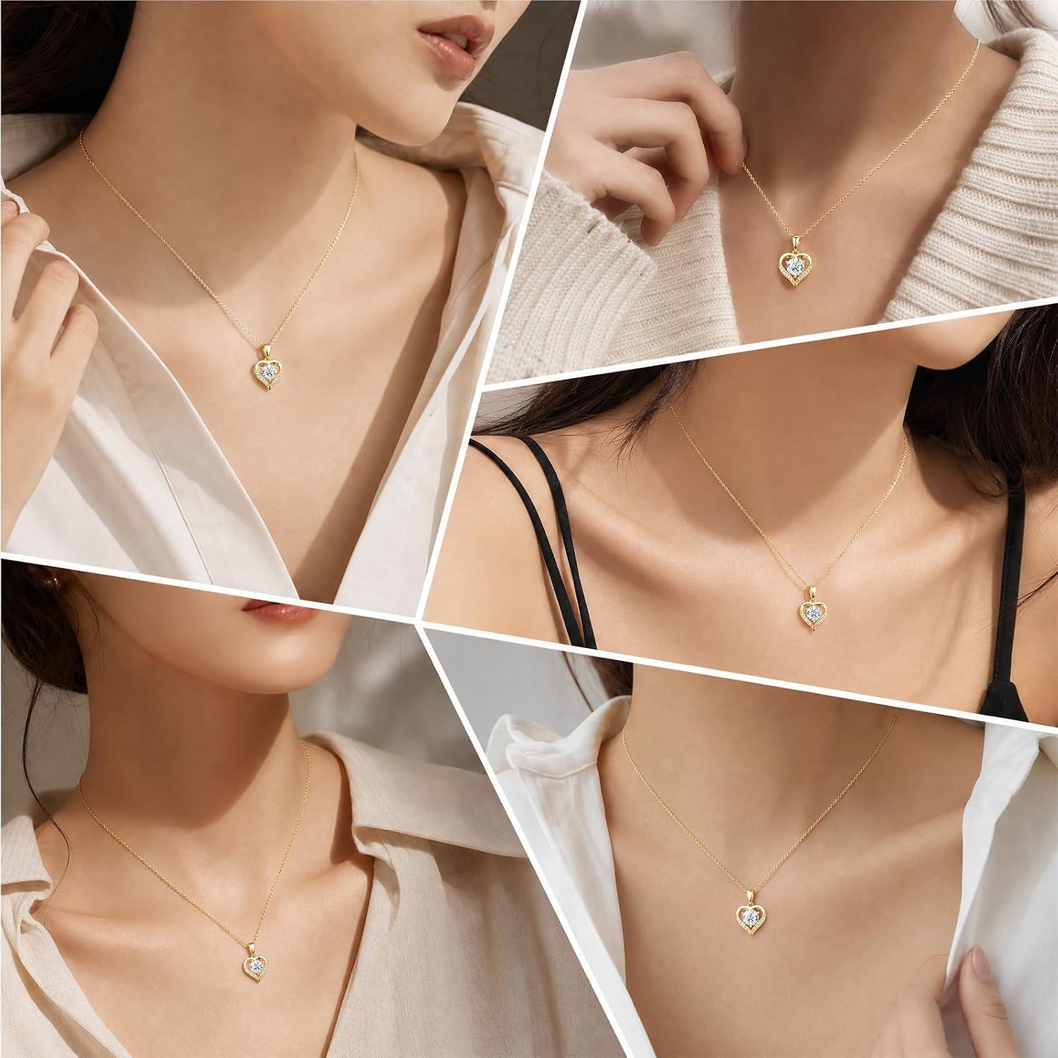 DALOJOE Moissanite Necklace for Women, 18K Gold Plated 925 Sterling Silver | 1-3 CT Moissanite Heart Necklace Engraved with "I LOVE YOU" – Anniversary or Birthday Jewelry Gift for Women, Wife or Mom - Image 7