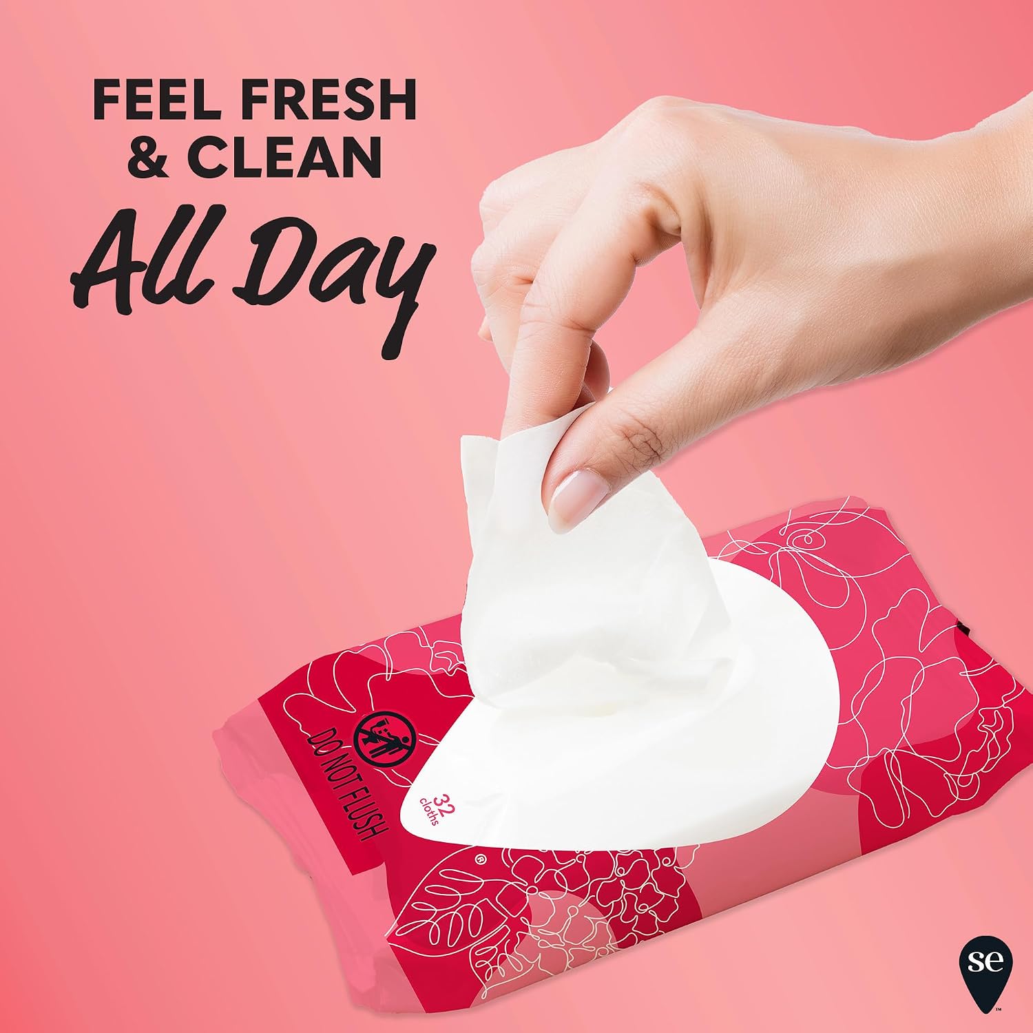 Summer's Eve Refreshing Feminine Wipes, Blissful Escape, 32 Count - Image 2