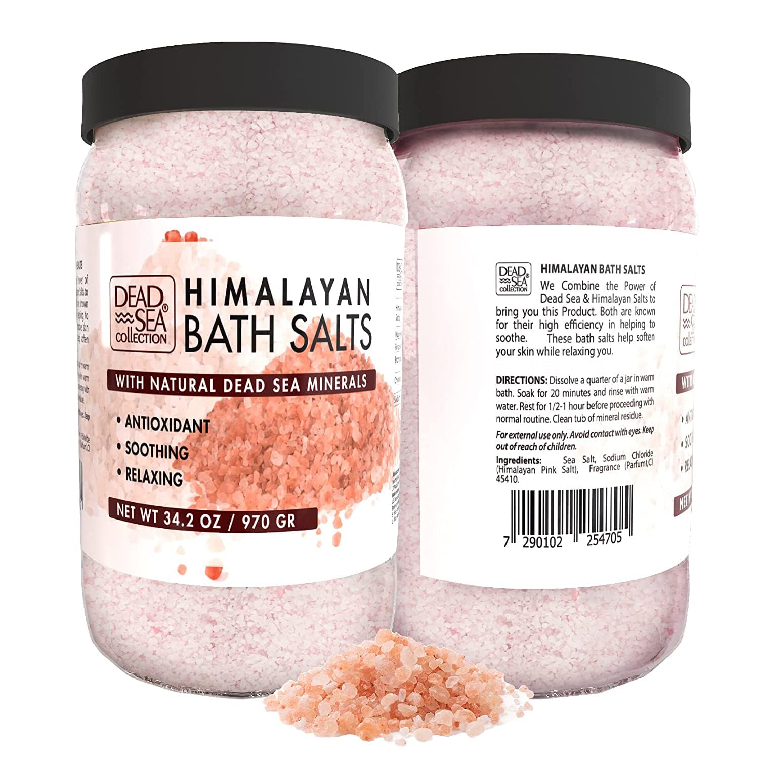 Dead Sea Collection Himalayan Bath Salts – Pure Dead Sea Minerals and Himalayan Pink Salt - Nourishing Soothing and Relaxing Skin and Muscle – 34.2 Oz - Image 8