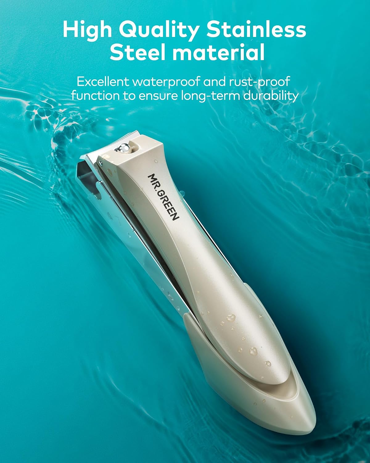 MR.GREEN 3pcs Nail Clippers Set, Anti Splash Excellent Quality Nail Cutter | German Stainless Steel, 2 Nail Clippers+Nano File, Unique Catcher, Exquisite Leather Case, for Men Women Home Travel Gift - Image 7