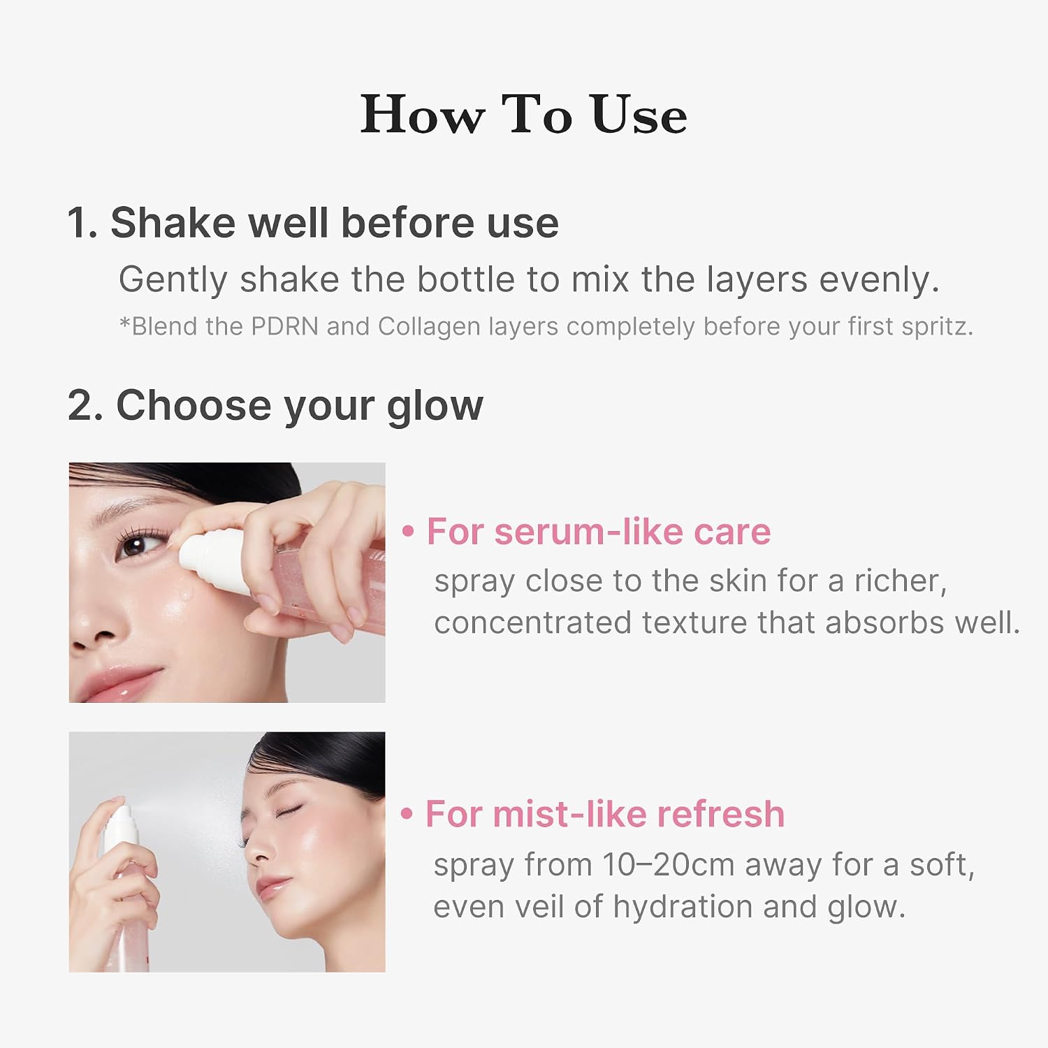 medicube Jelly Mist Serum with Pink PDRN Collagen, 3.38 fl.oz | Dual-Texture Glow Spray with Niacinamide, Glutathione, Hyaluronic Acid, Ceramide - Hydration, Radiance, Plump-Looking Skin - Image 7
