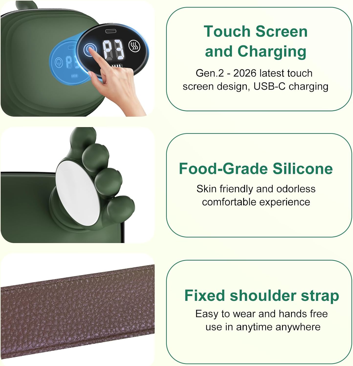 Human-Like Neck Massager with Heat for Pain Relief Deep Tissue, Cordless 4D Kneading Neck and Shoulder Massager with Bionic Fingers Massage and Screen, Ideal Gifts for Women Men - Image 8