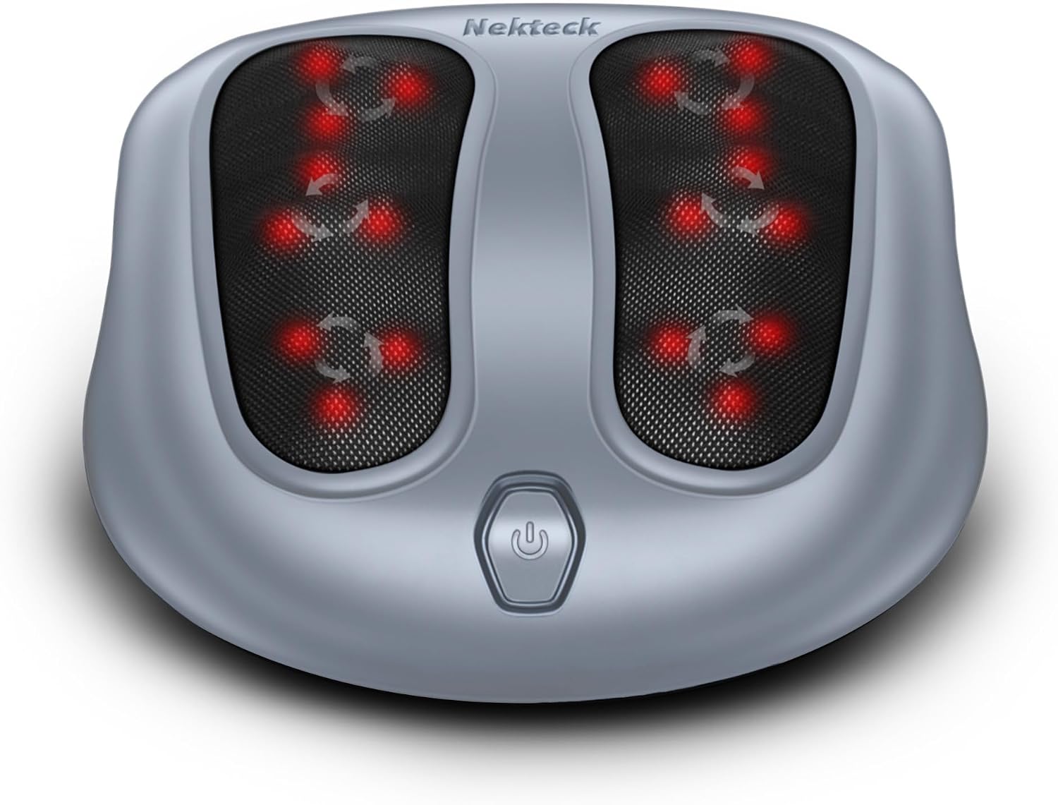 Nekteck Shiatsu Foot Massager with Heat for Plantar Fasciitis | HSA Eligible FSA Heated Electric Kneading Foot Massager Machine, Heat Function and Power Cord, Idea Gifts for Him Her Man