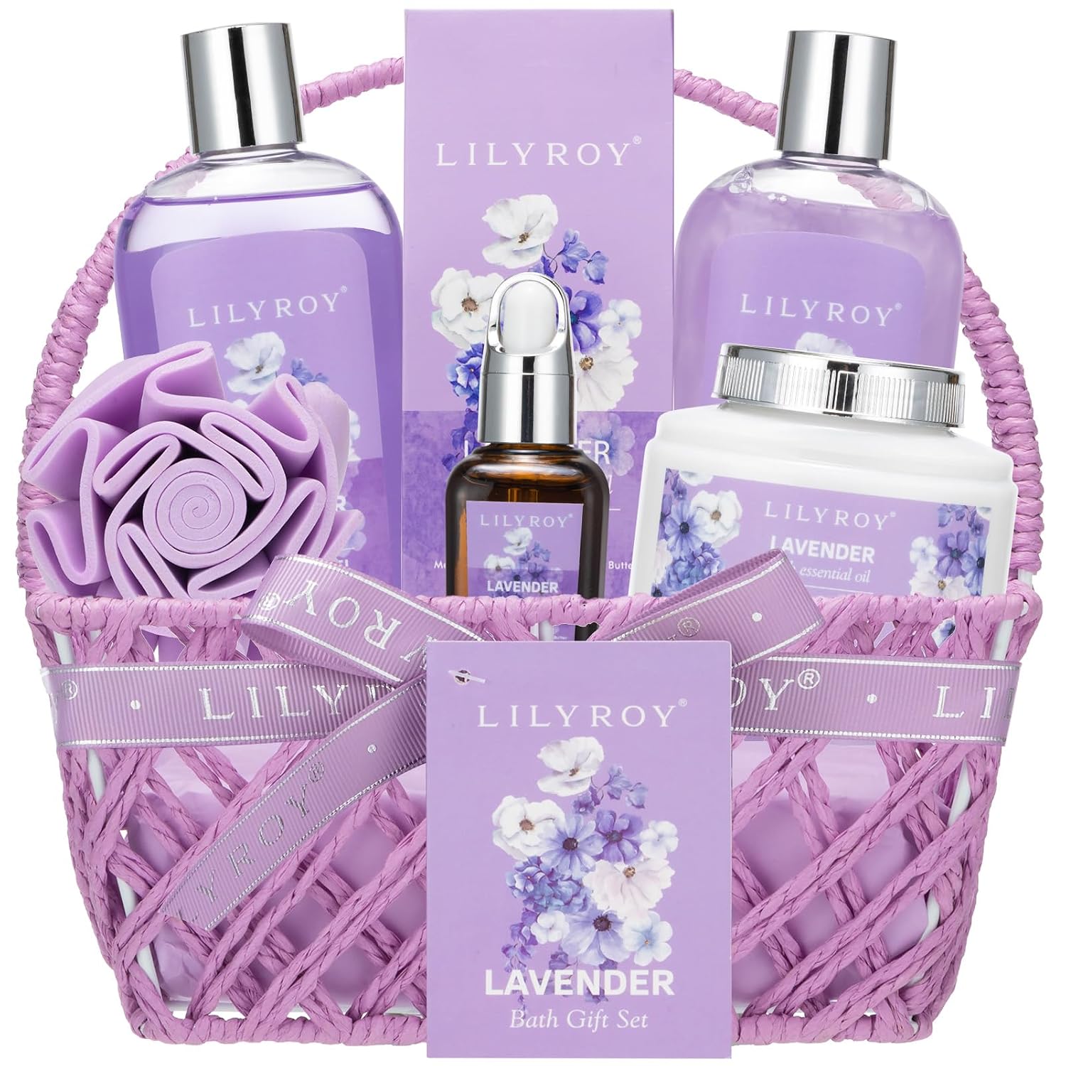 Spa Gifts Set, Birthday Gift for Mom - Lavender Spa Gift Baskets for Women | Women Gifts, Spa Kit, Spa Gifts for Women & mom, Christmas, Mother‘s Day, Valentine’s, Birthday. Hydrating for all skin types