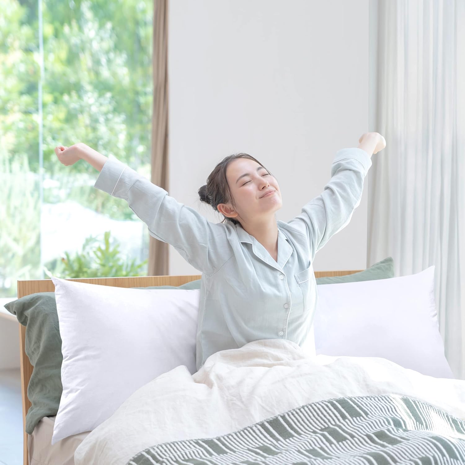 Utopia Bedding Full Body Pillow for Side Sleeper, White Long Pillow for Bed | Large Body pillows for Adults, Plush Support, Pregnancy Pillow Insert for sleeping, helps maintain body contour, 20x54 inches - Image 8