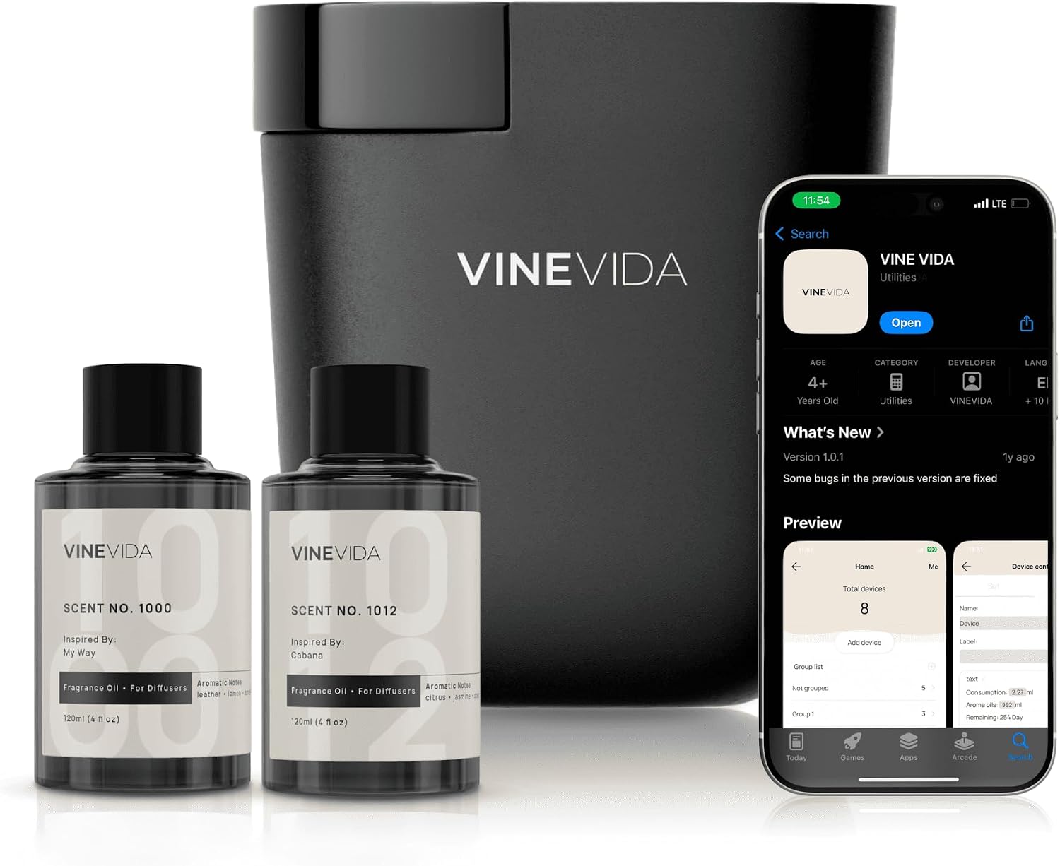 VINEVIDA Prime Plug-in Diffuser for Home & Office | Fragrance Oil Diffuser - Cold Air Diffuser for Essential Oils | Scent Machine (2 Hotel Scents Included)