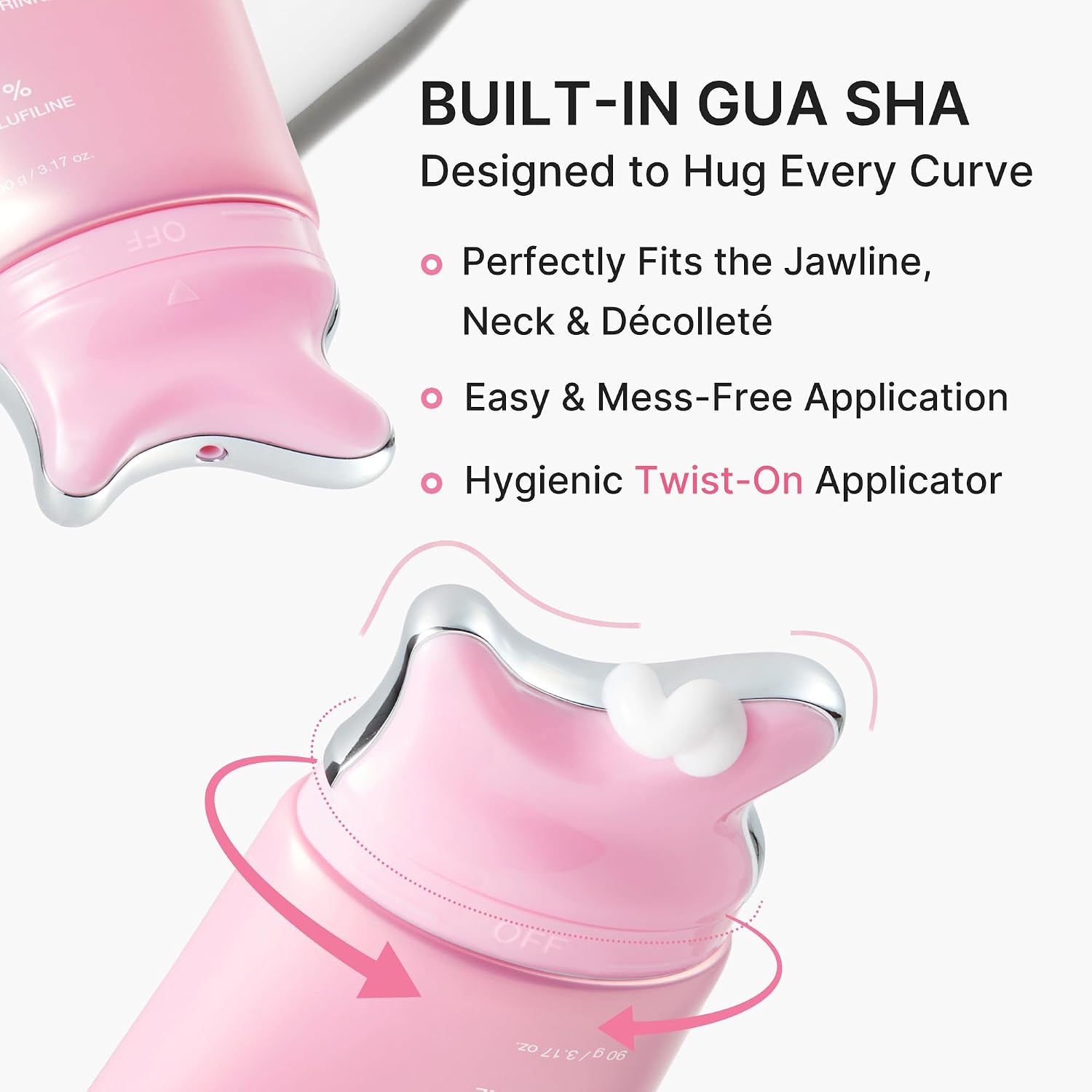 medicube PDRN Collagen Gua Sha Neck Wrinkle Cream - Firming, Contour Care | Built-In Gua Sha Massager with Volufiline 5% - For the Look of Fine Lines, Jawline, Neck, Décolleté, Korean Skincare, 3.17 oz - Image 6