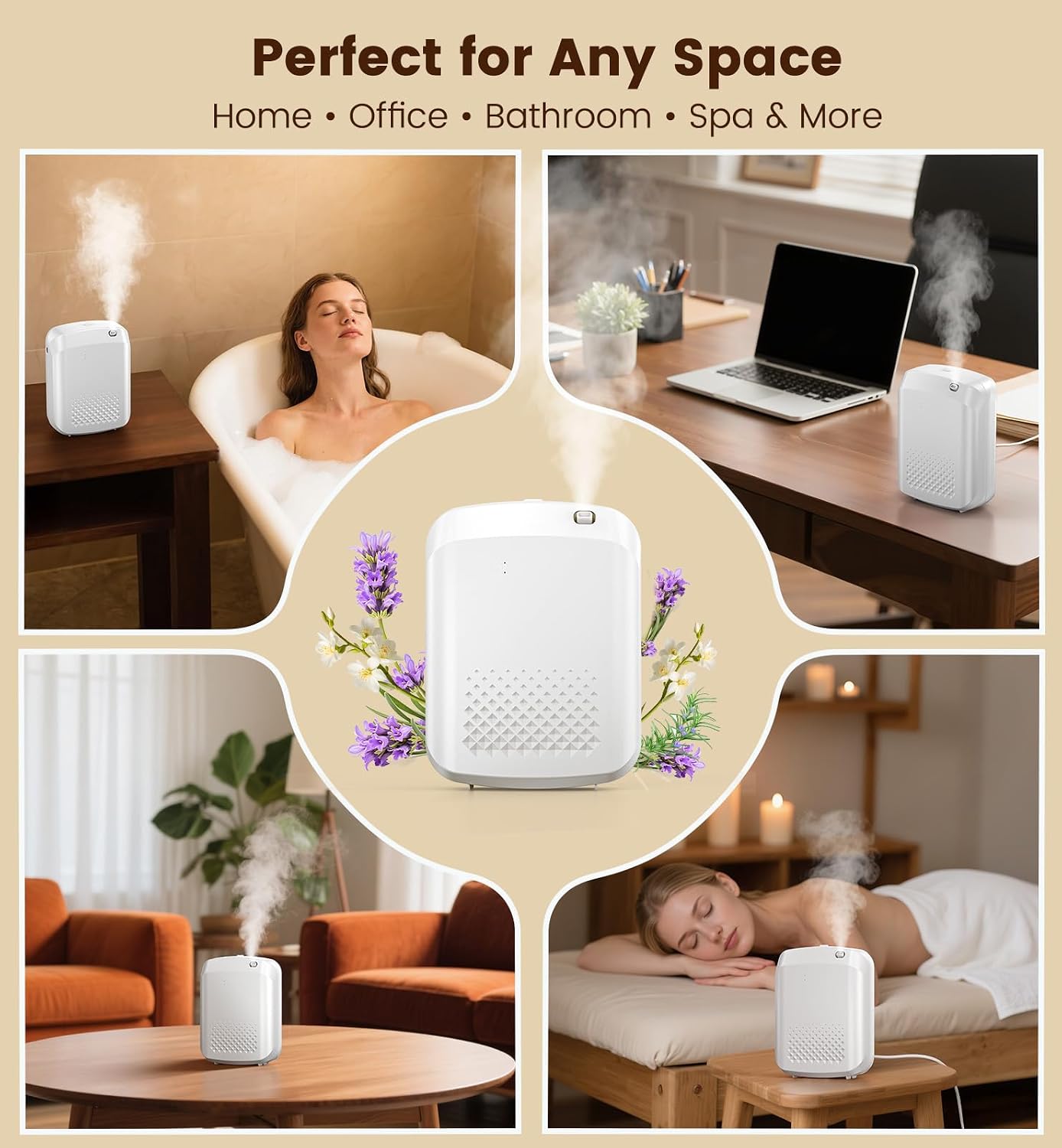 XEITIN Waterless Essential Oil Diffuser 3000 Sq.Ft Whole House Aroma | Lasting Scent for Home Hotel Office Basement, Cold Air Scent Machine, App Control, No-Noise, Pet Friendly, 400ml Capacity - Image 5
