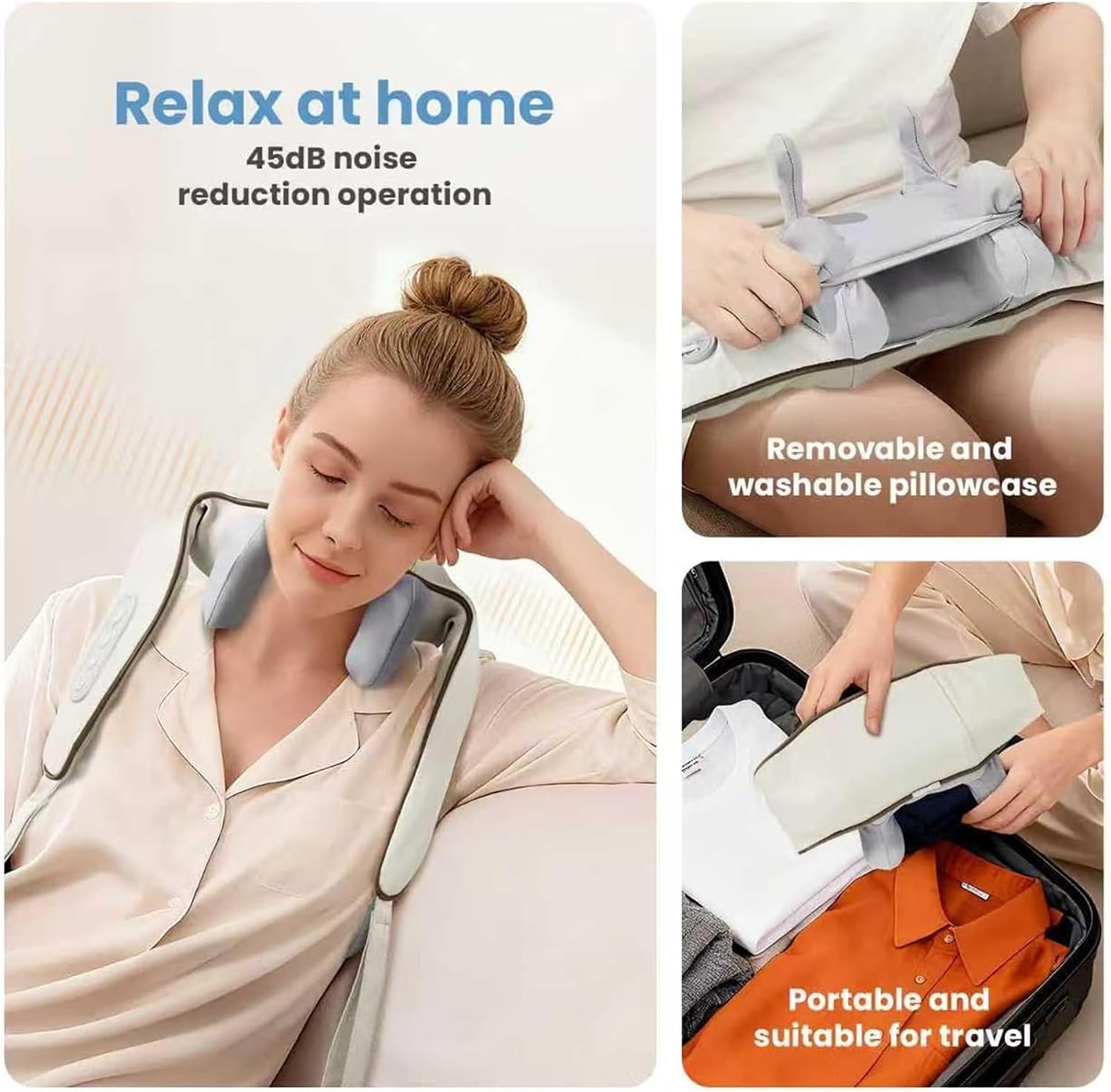 Wireless Neck and Shoulder Massager with Heat-4D Shiatsu Deep Tissue | 42℃ Warm Compress, Portable for Home, Office, Travel, Relaxation & Tension Relief - Image 5