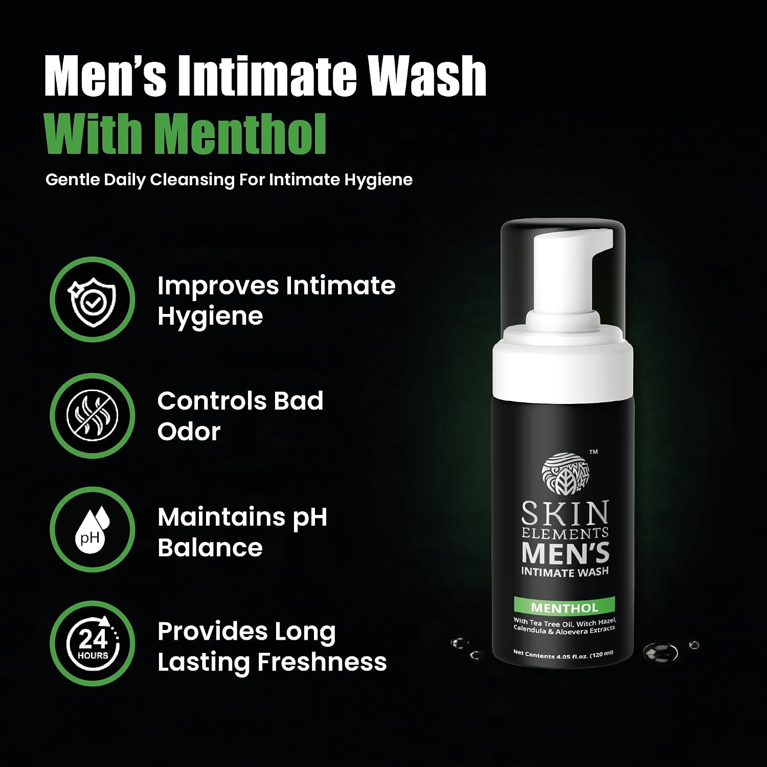 Skin Elements Jabon Intimo Para Hombre | Menthol | 4.05 Fl Oz - Image 2
