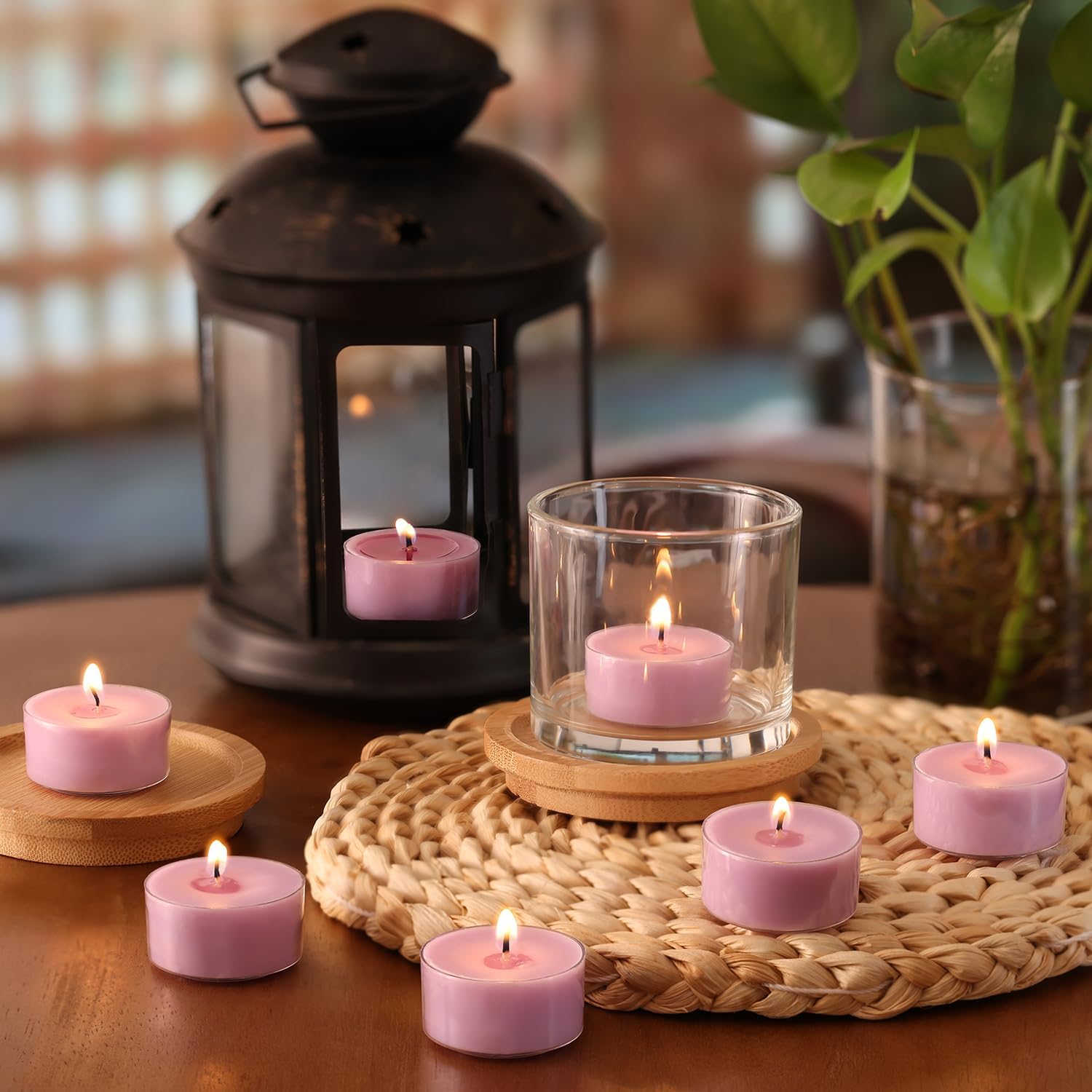 Scented Tea Lights Candles, Lavender Twilight, 48 Pack – Purple Scented Tealight Candles – 100% Palm Wax, 6 Hour Burn Aromatherapy Tea Light Votive Candle for Relaxation, Spa, Yoga, Home Decor - Image 7