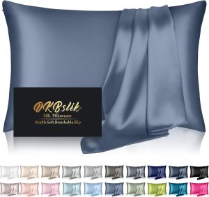 Silk Pillowcase for Hair and Skin, ...